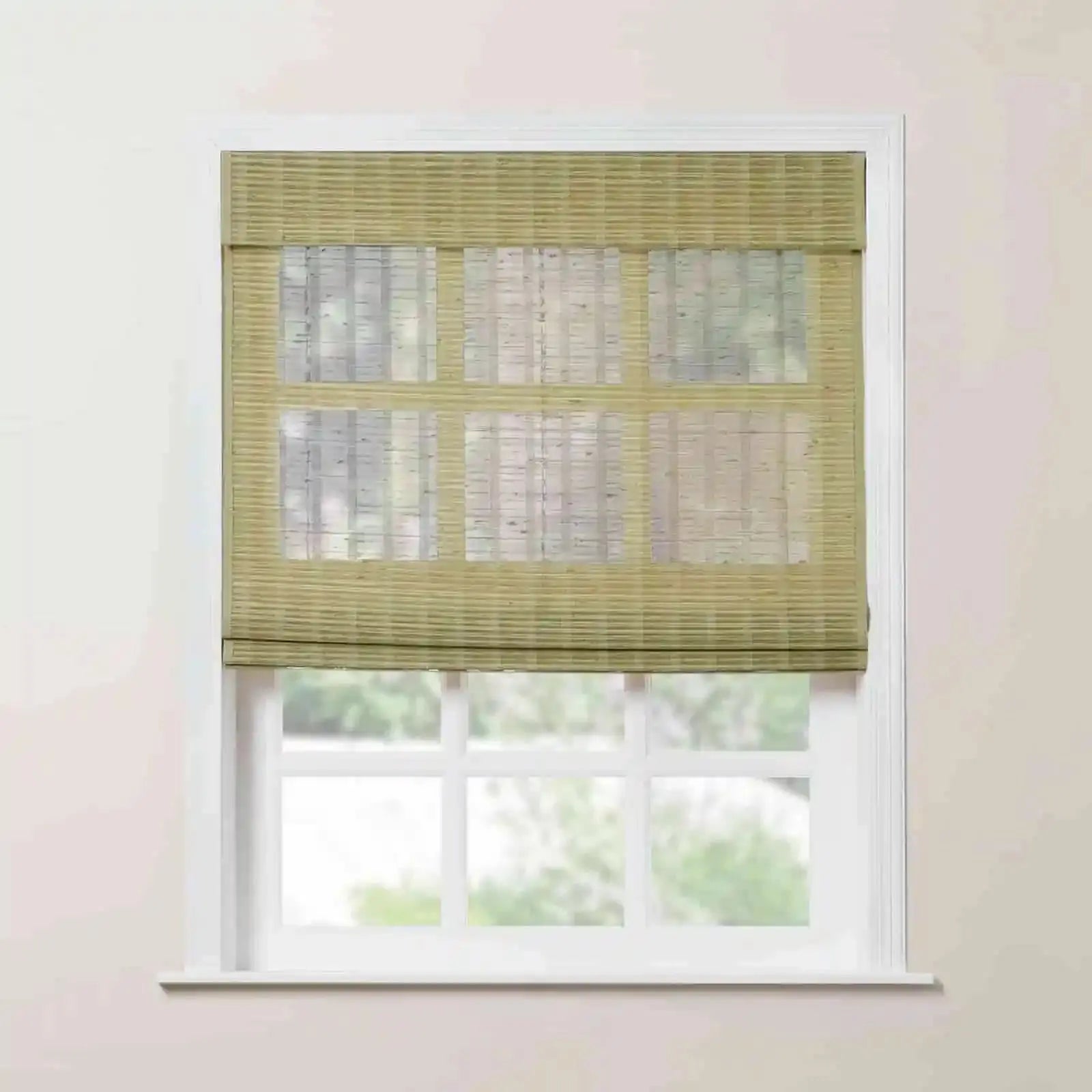 Rae Natural Ramie Bamboo Woven Shades - Series P -SLIDINGCURTAIN CURTAINS