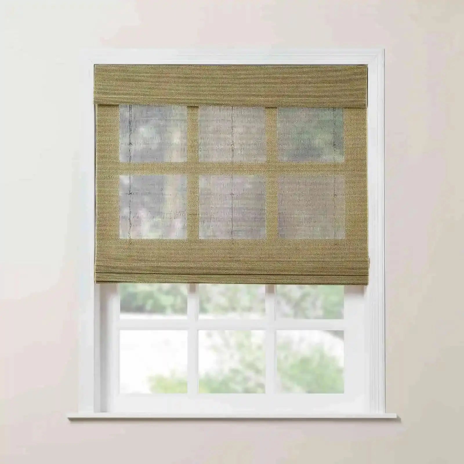 Rae Natural Ramie Bamboo Woven Shades - Series P -SLIDINGCURTAIN CURTAINS