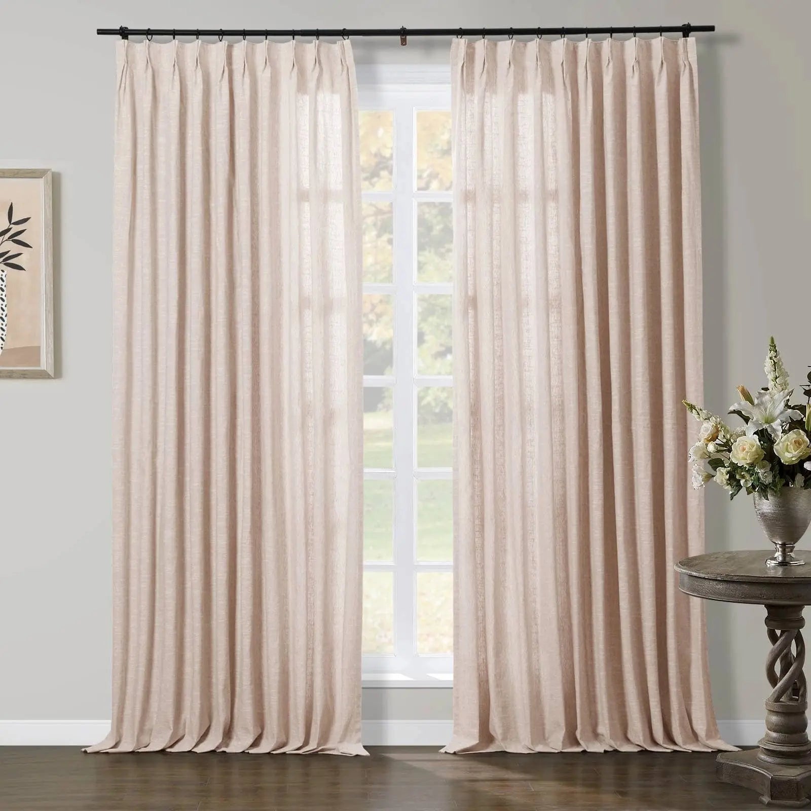 Jawara Luxury Linen Cotton Curtain Pleated