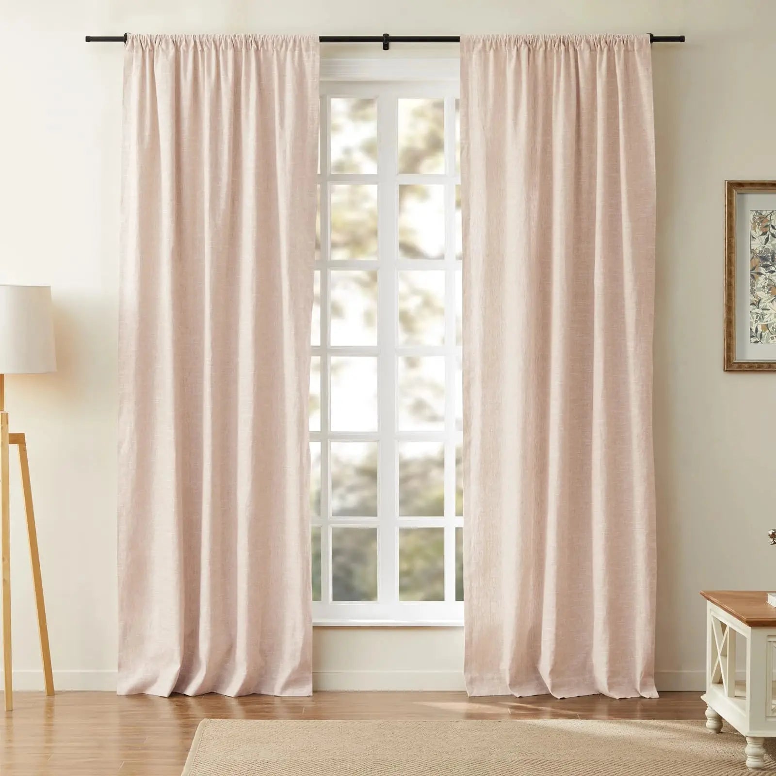 Jawara Luxury Linen Cotton Curtain Soft Top SLIDINGCURTAIN