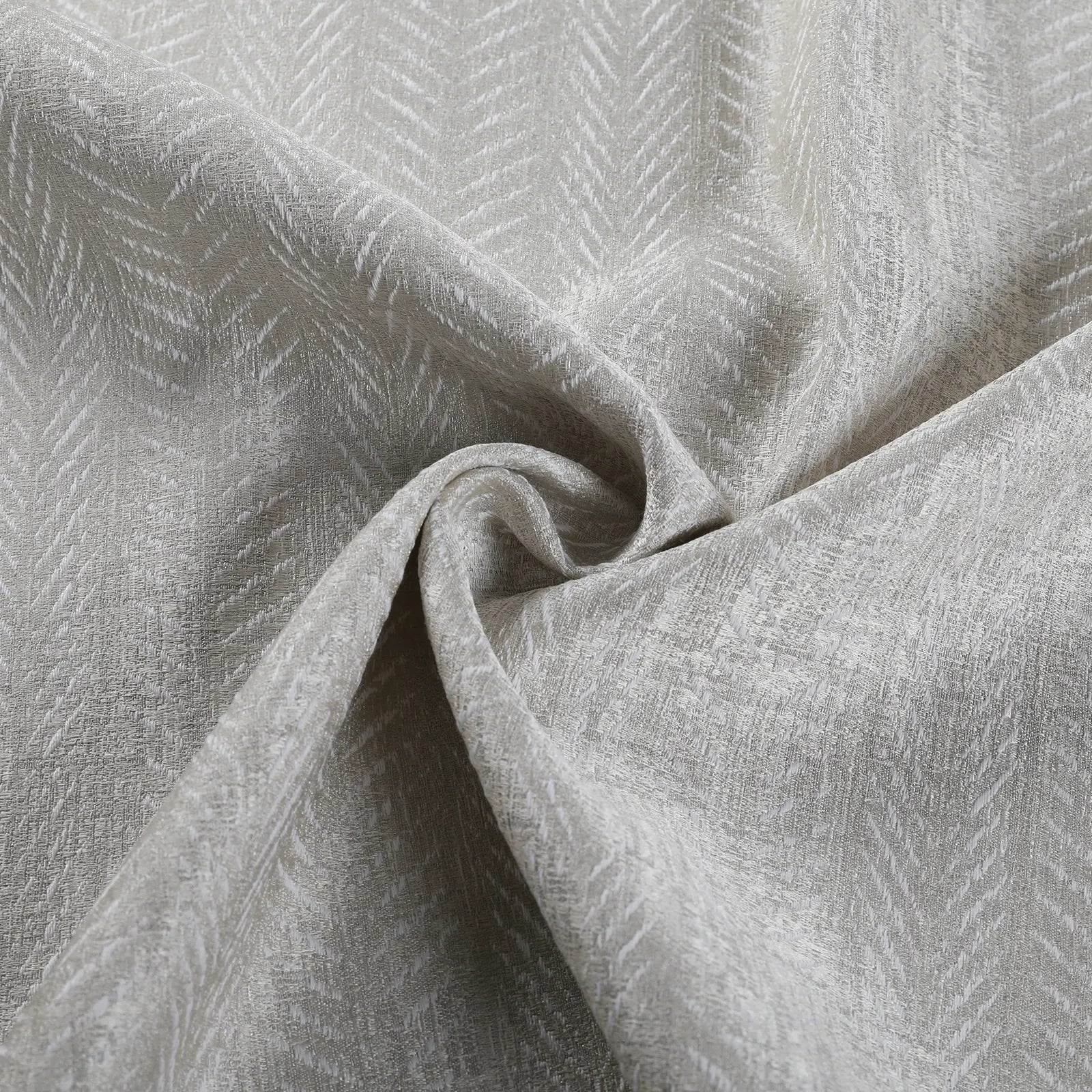 Lydia Herringbone Jacquard Curtain Pleated