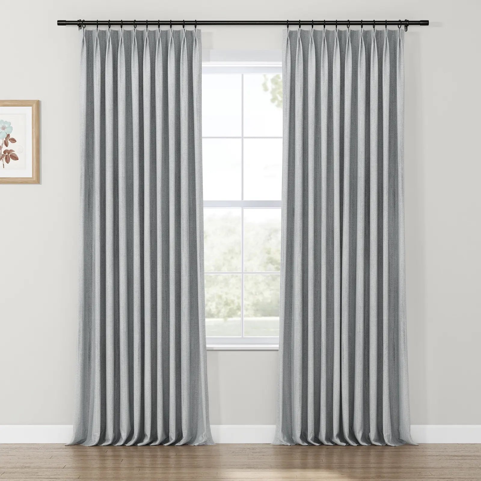 Lydia Rib Jacquard Curtain Pleated SLIDINGCURTAIN