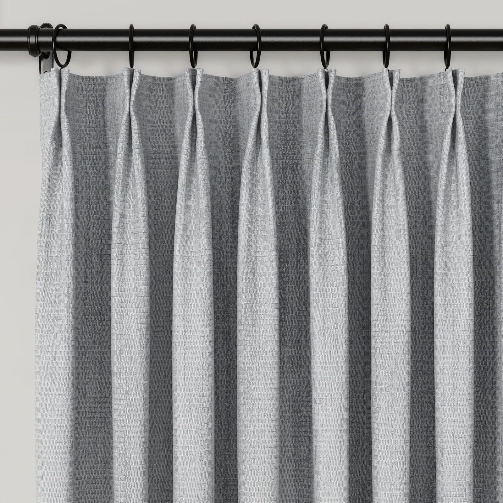 Lydia Rib Jacquard Curtain Pleated