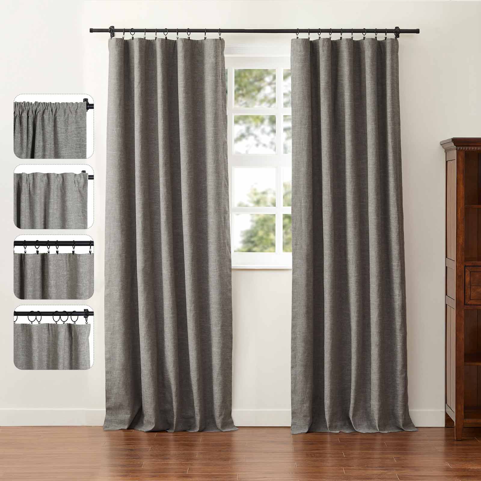 Jawara Luxury Linen Cotton Curtain Soft Top