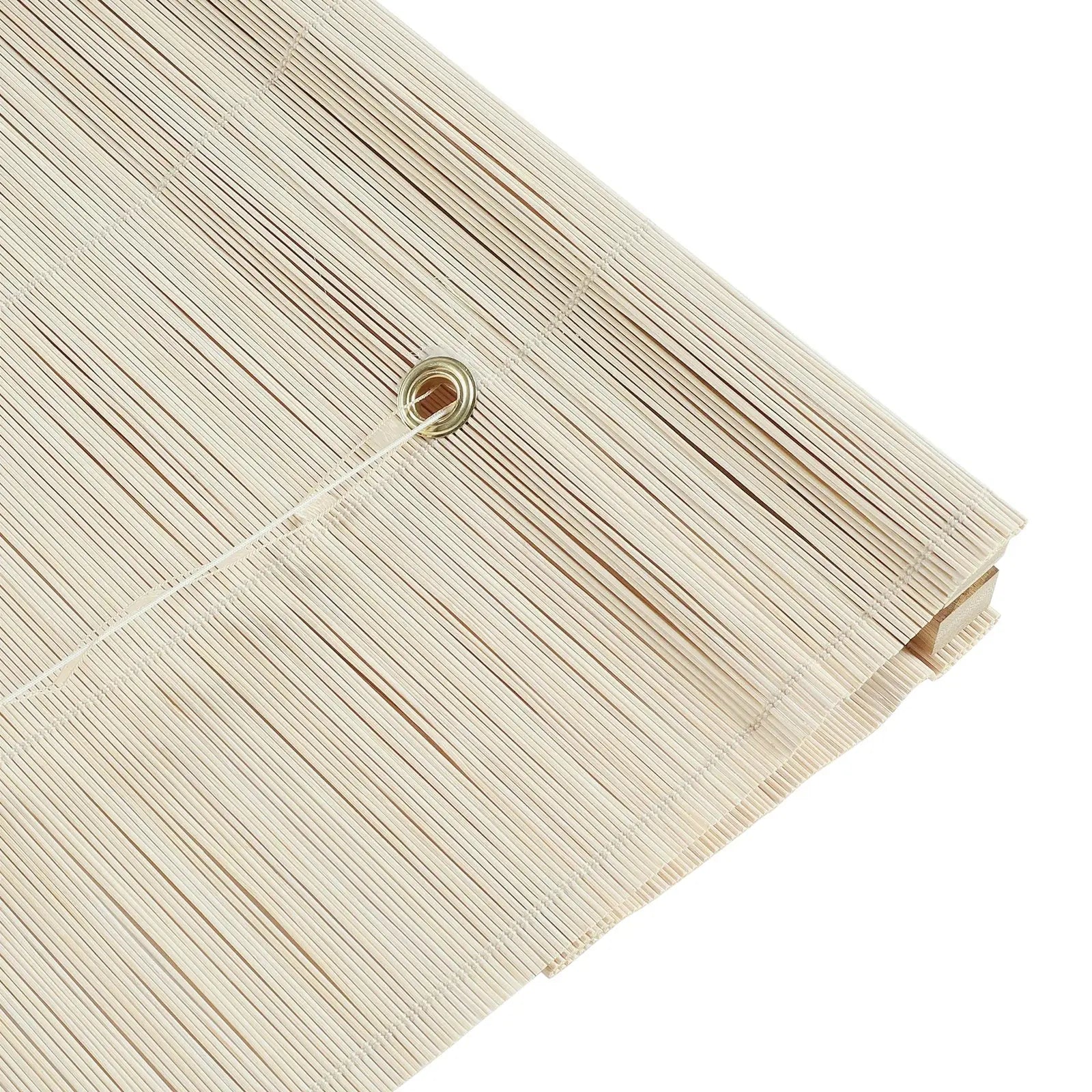 Sybil Bamboo Roman Shade - Pearl White