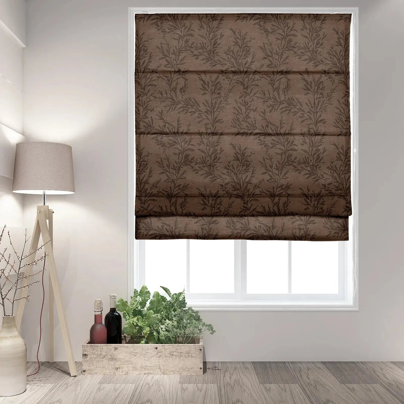 Sara Le Printed Roman Shade Cord Lift SLIDINGCURTAIN