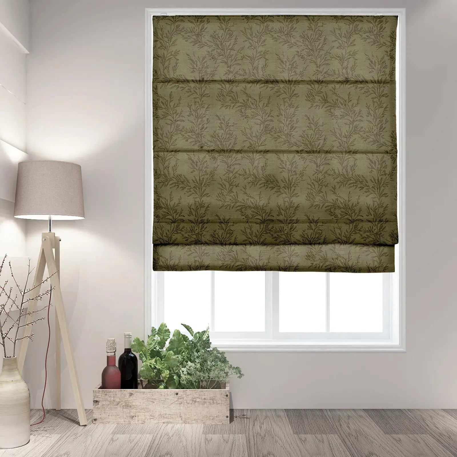 Sara Le Printed Roman Shade Cordless SLIDINGCURTAIN