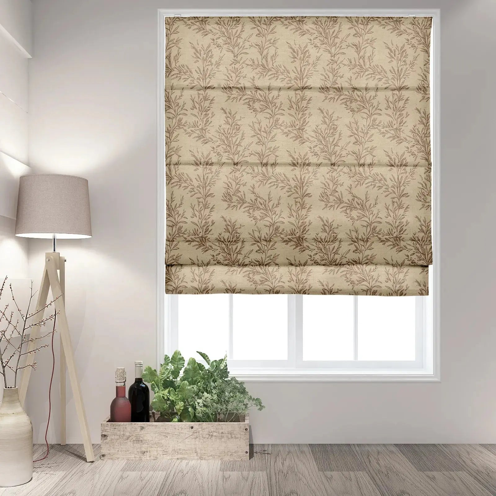 Sara Le Printed Roman Shade Cordless SLIDINGCURTAIN