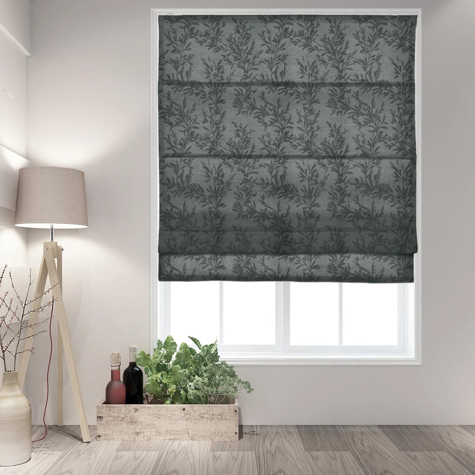 Sara Le Printed Roman Shade Cordless Plus Size SLIDINGCURTAIN