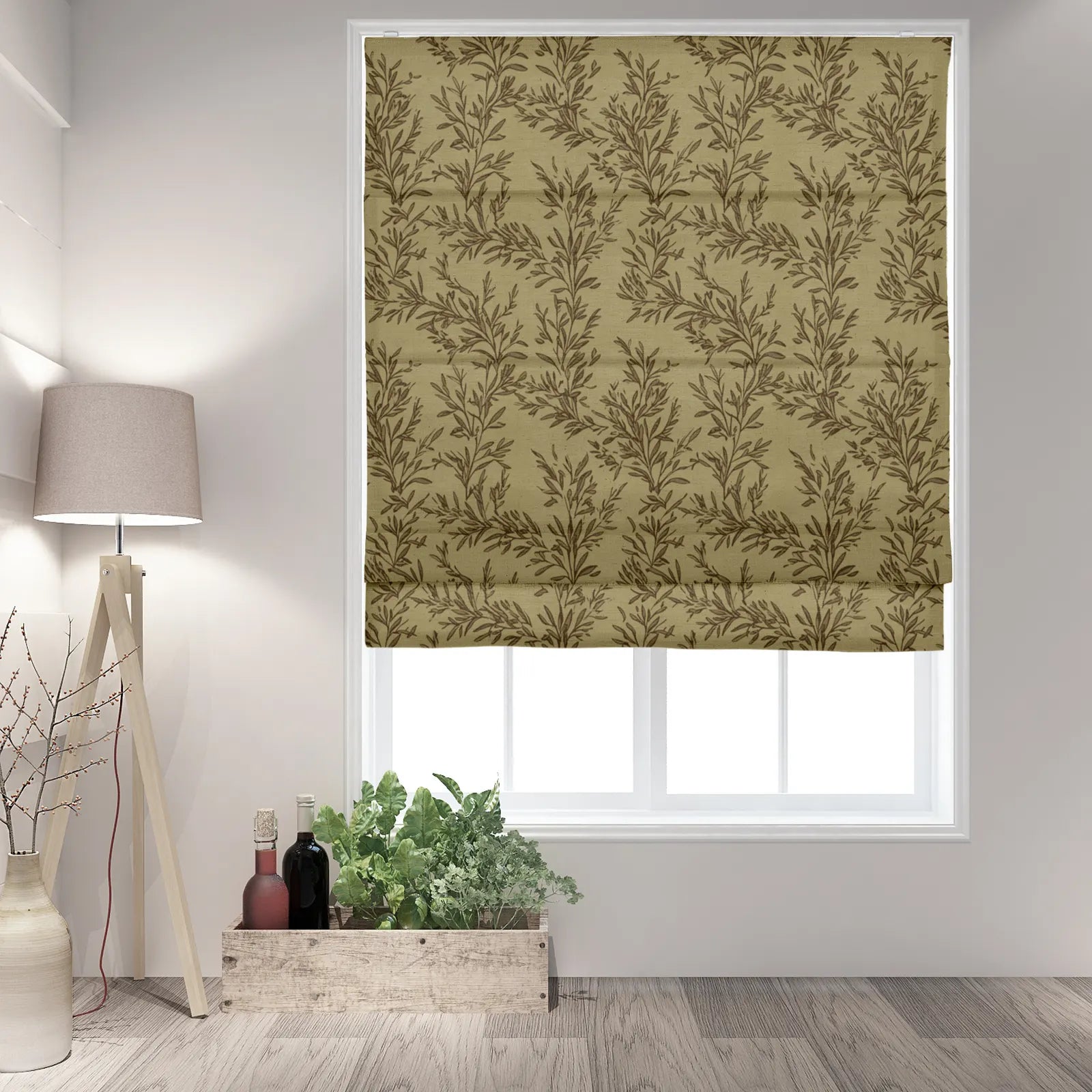 Sara Le Printed Roman Shade Cordless Plus Size SLIDINGCURTAIN