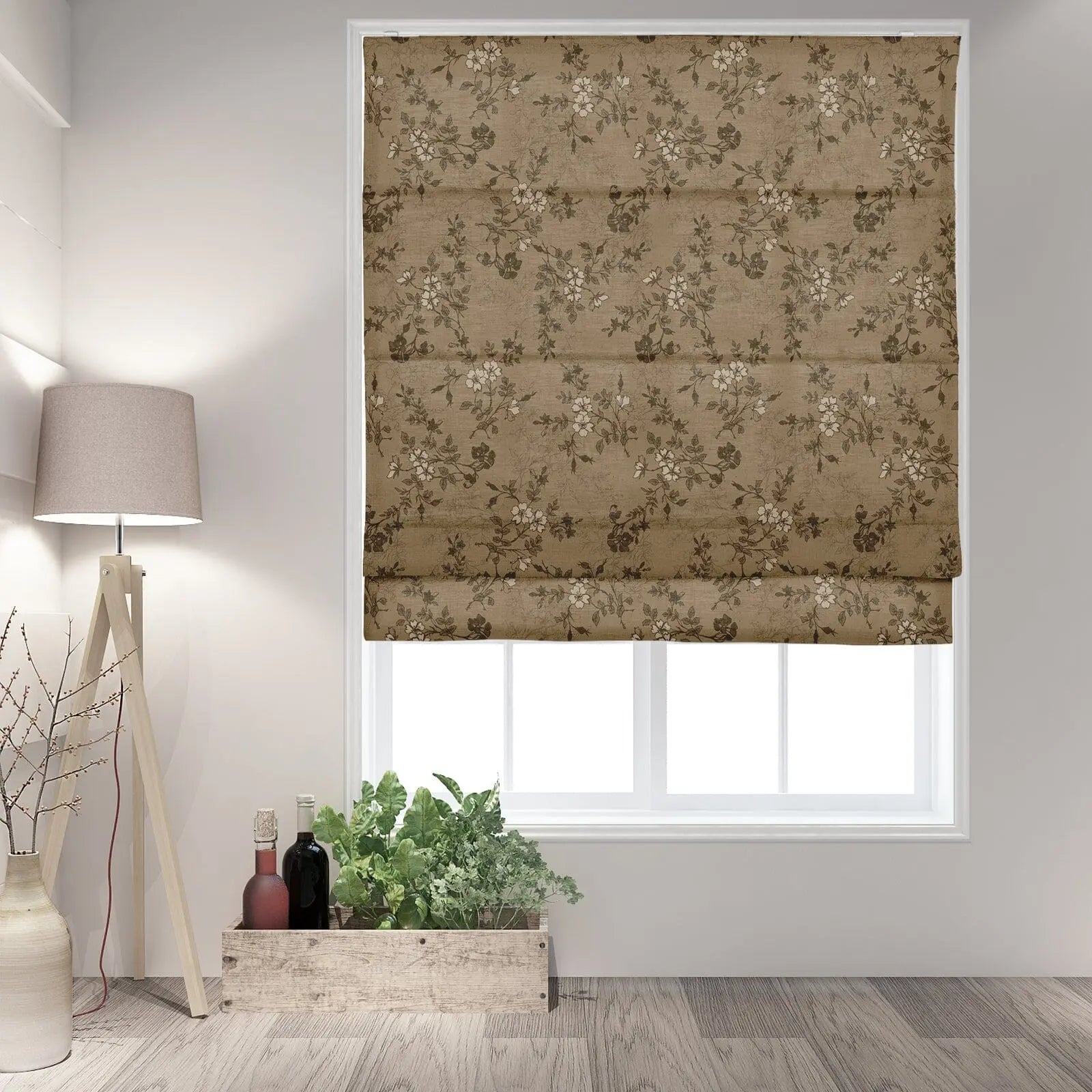 Sara Le Printed Roman Shade Cordless SLIDINGCURTAIN