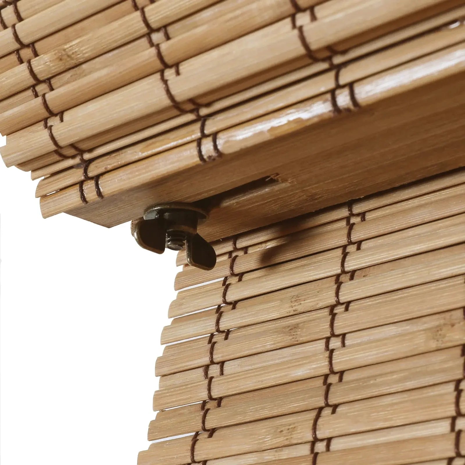 Sybil Bamboo Roman Shade - Flax