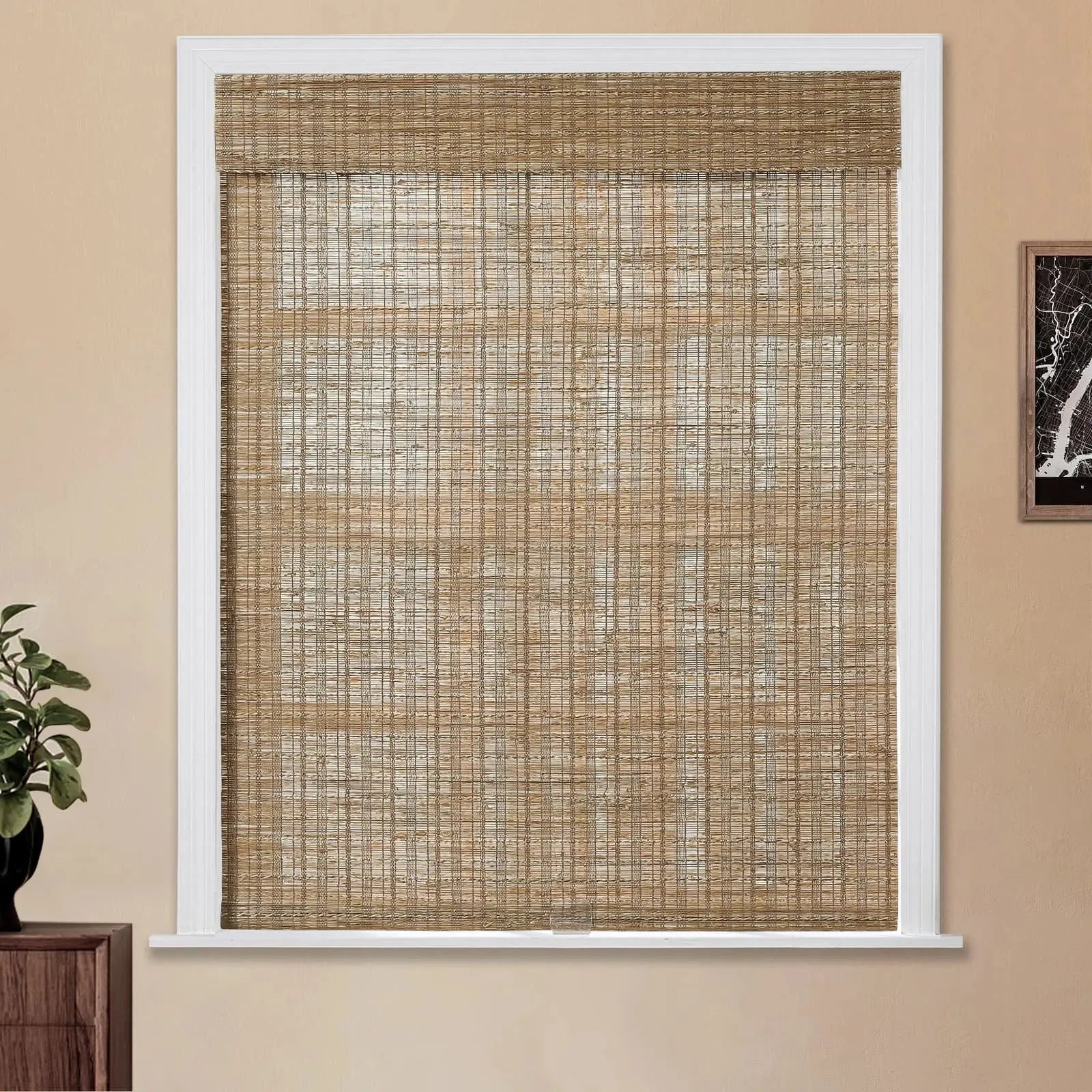 Natural Jute Bamboo Woven Shade - Cinnamon