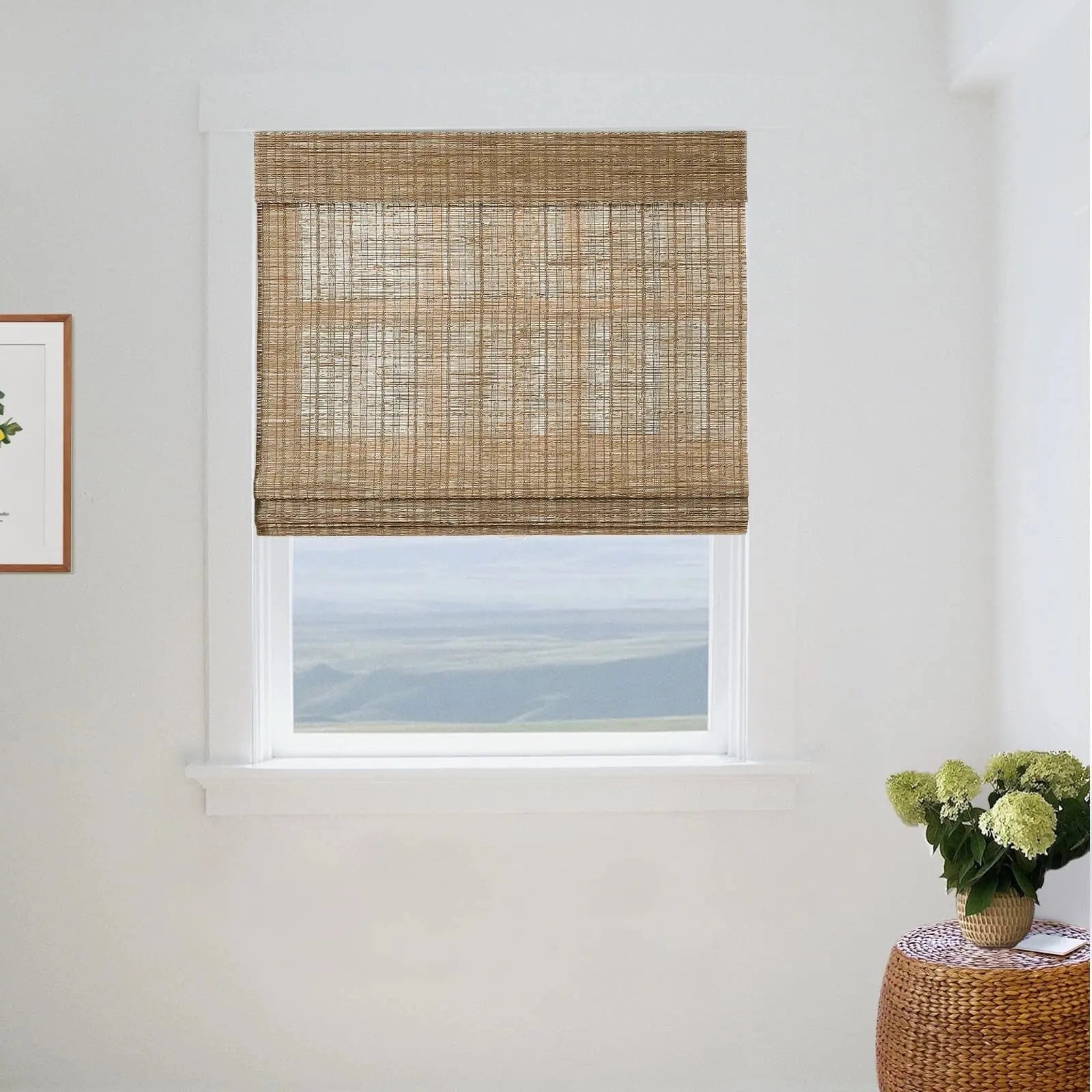 Natural Jute Bamboo Woven Shade - Cinnamon