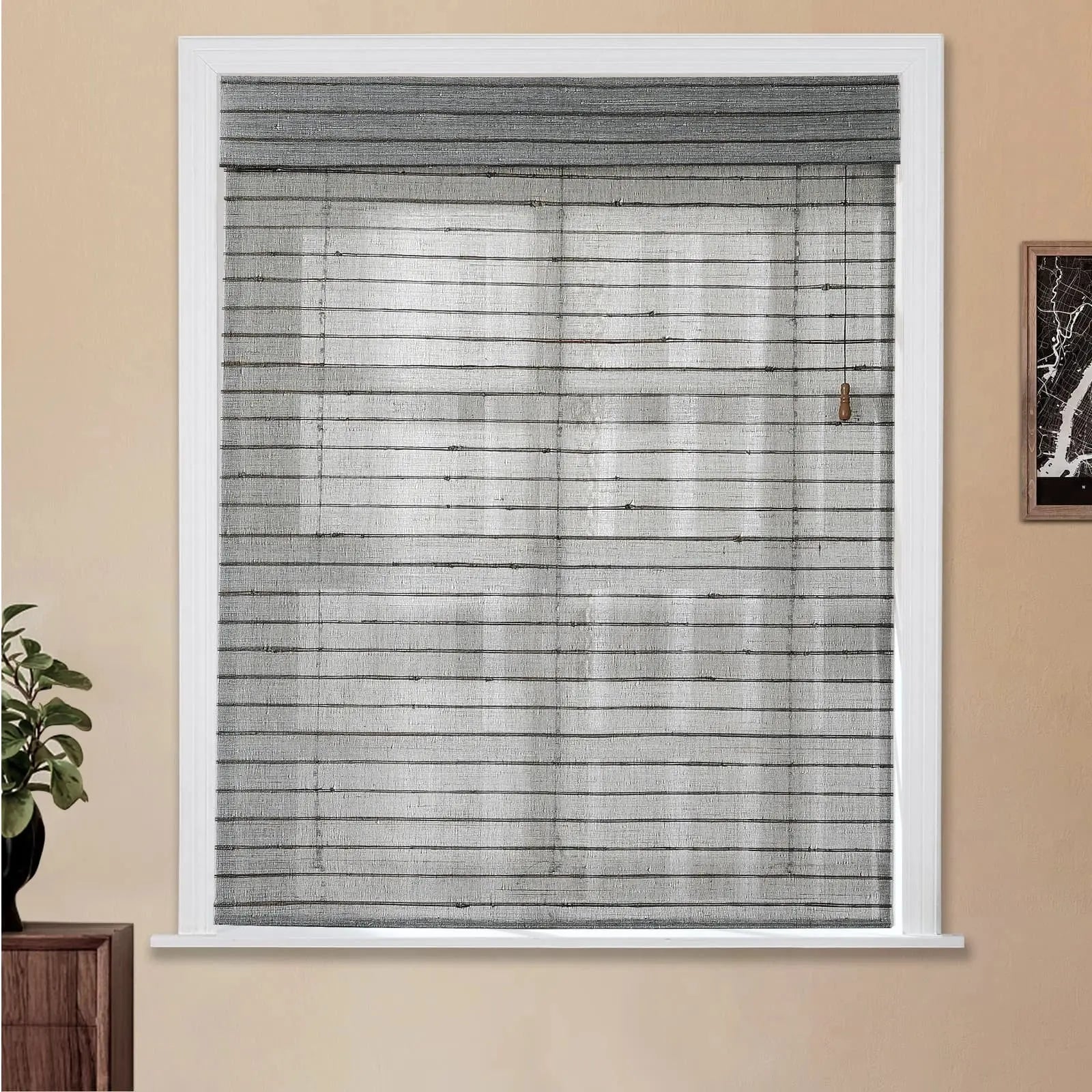 Natural Ramie Bamboo Woven Shade - Nightfall