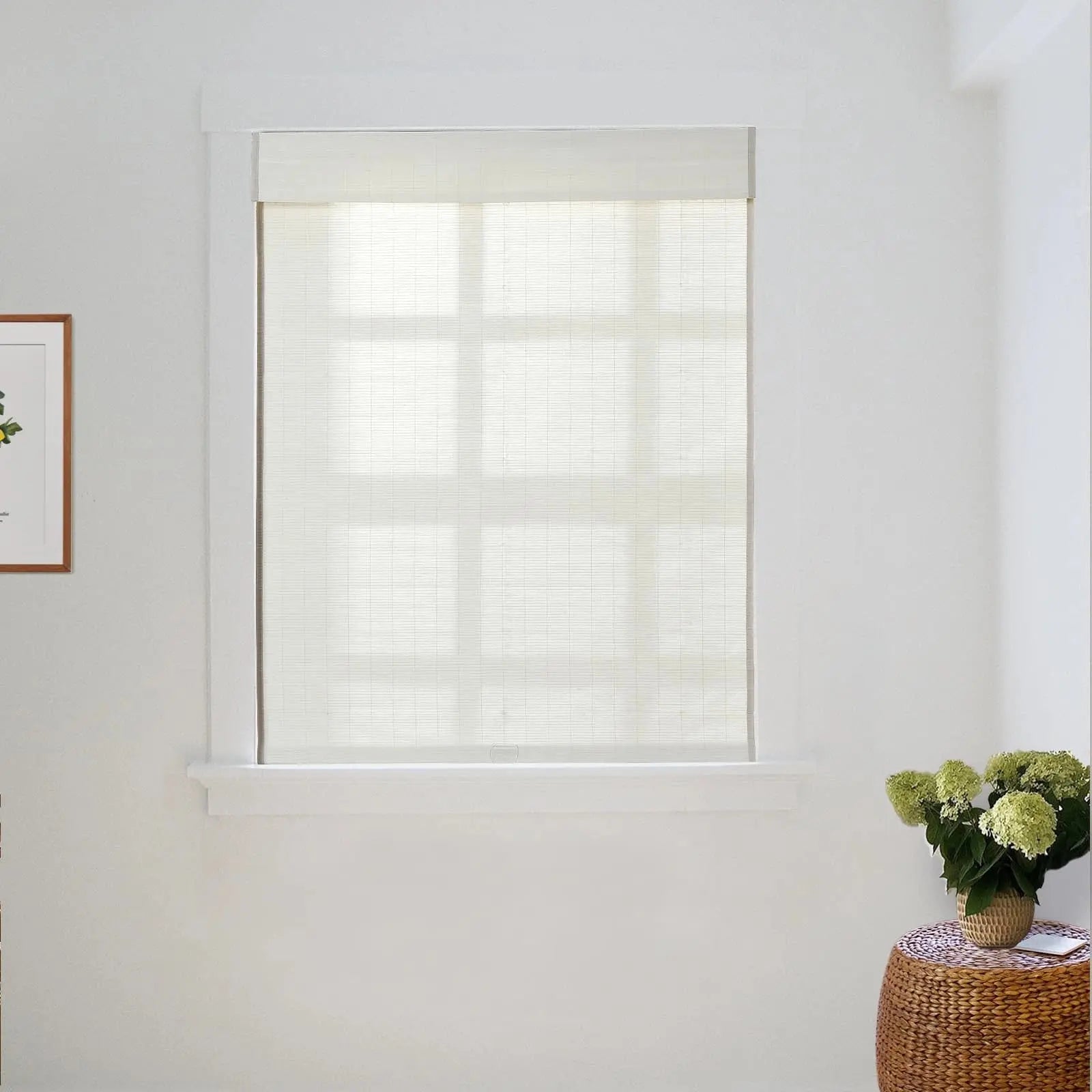 Natural Flax Bamboo Woven Shade - Eggshell