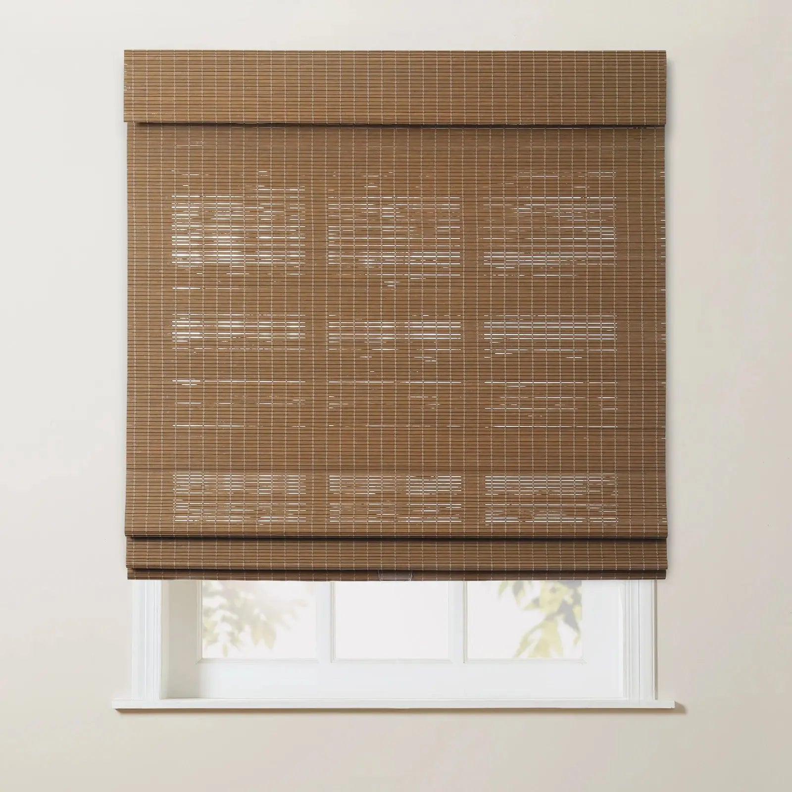 Sybil Bamboo Roman Shade - Almond