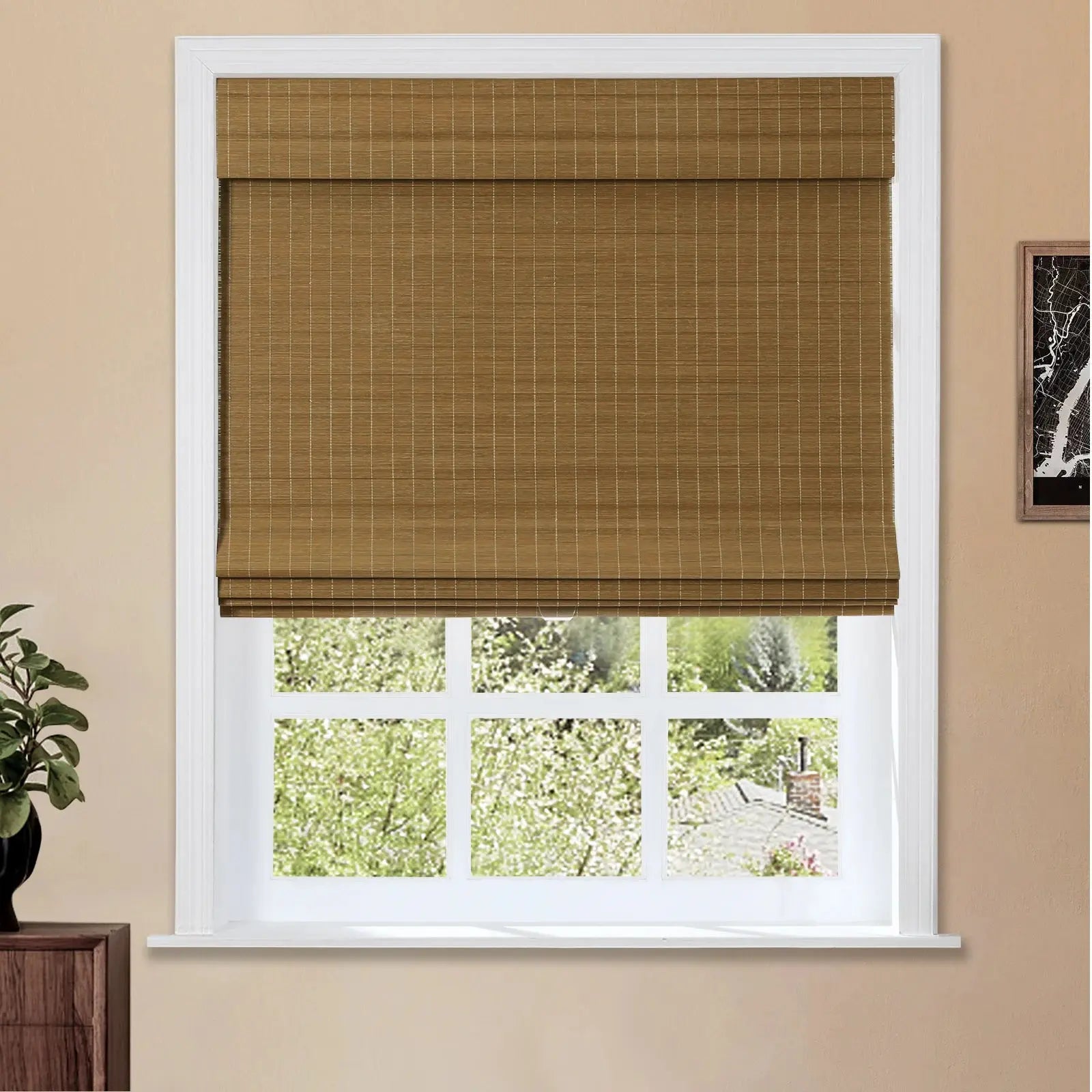 Sybil Bamboo Roman Shade - Cinnamon