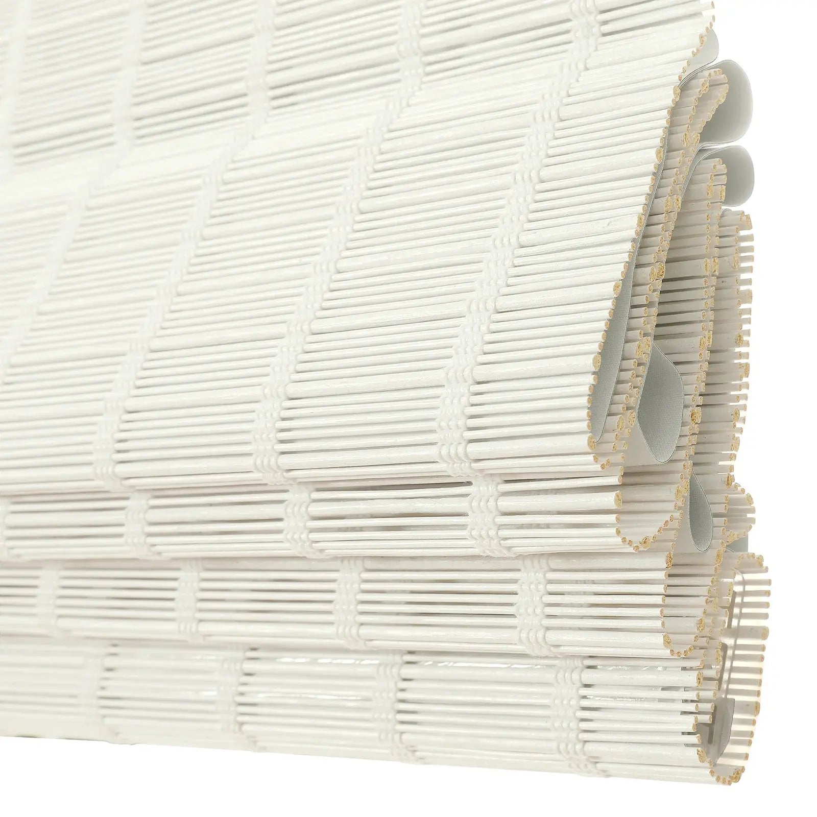 Sybil Bamboo Roman Shade - Beige White