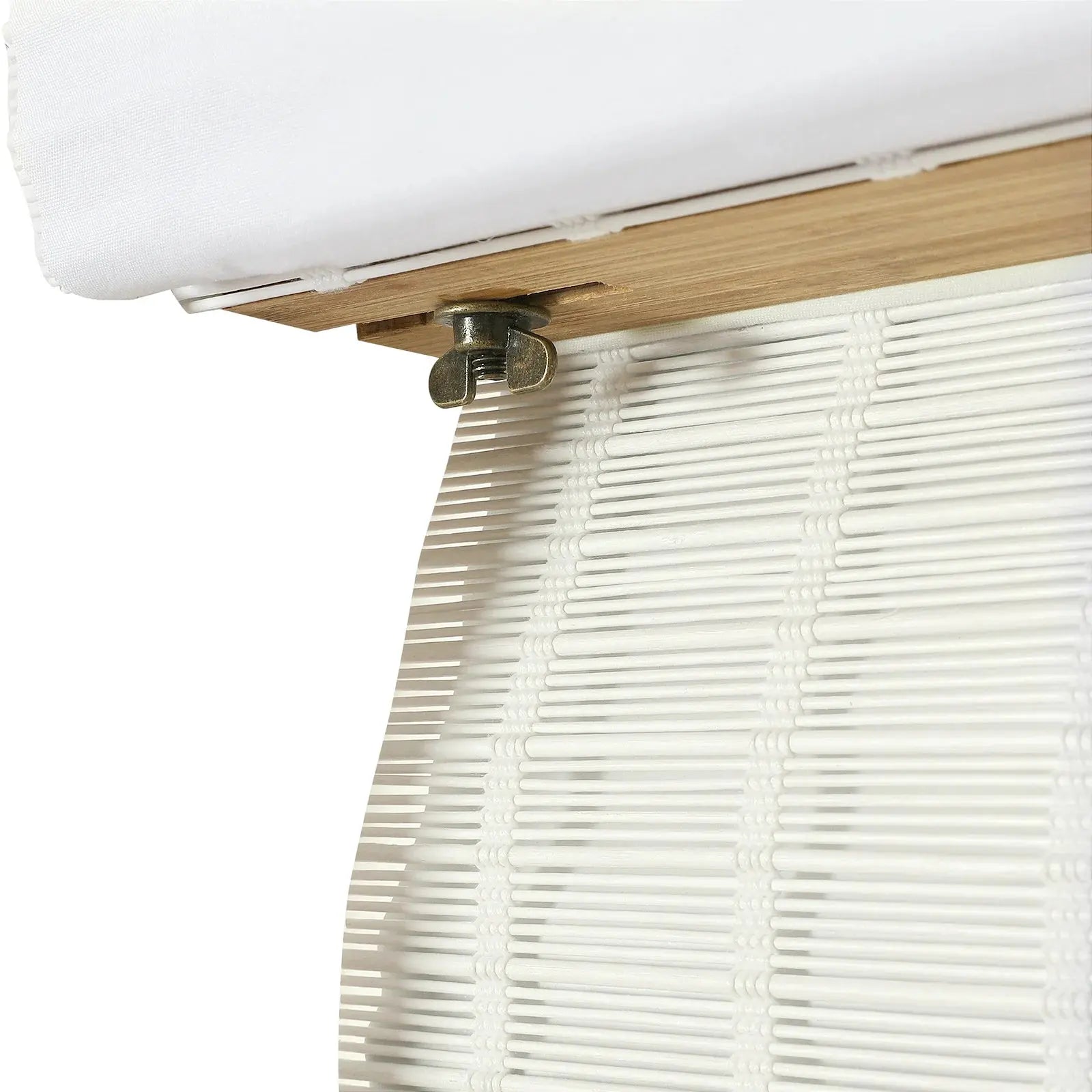 Sybil Bamboo Roman Shade - Beige White