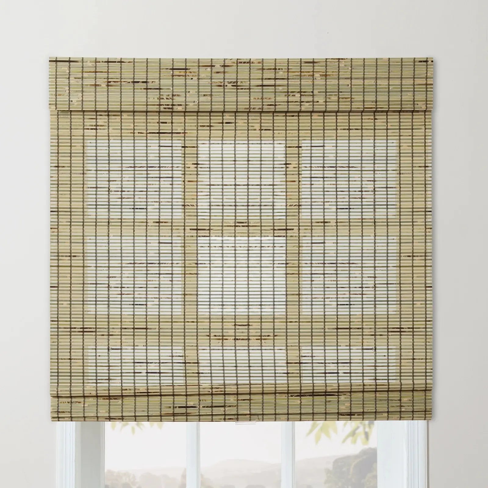 Sybil Natural Bamboo Roman Shade - Bamboo