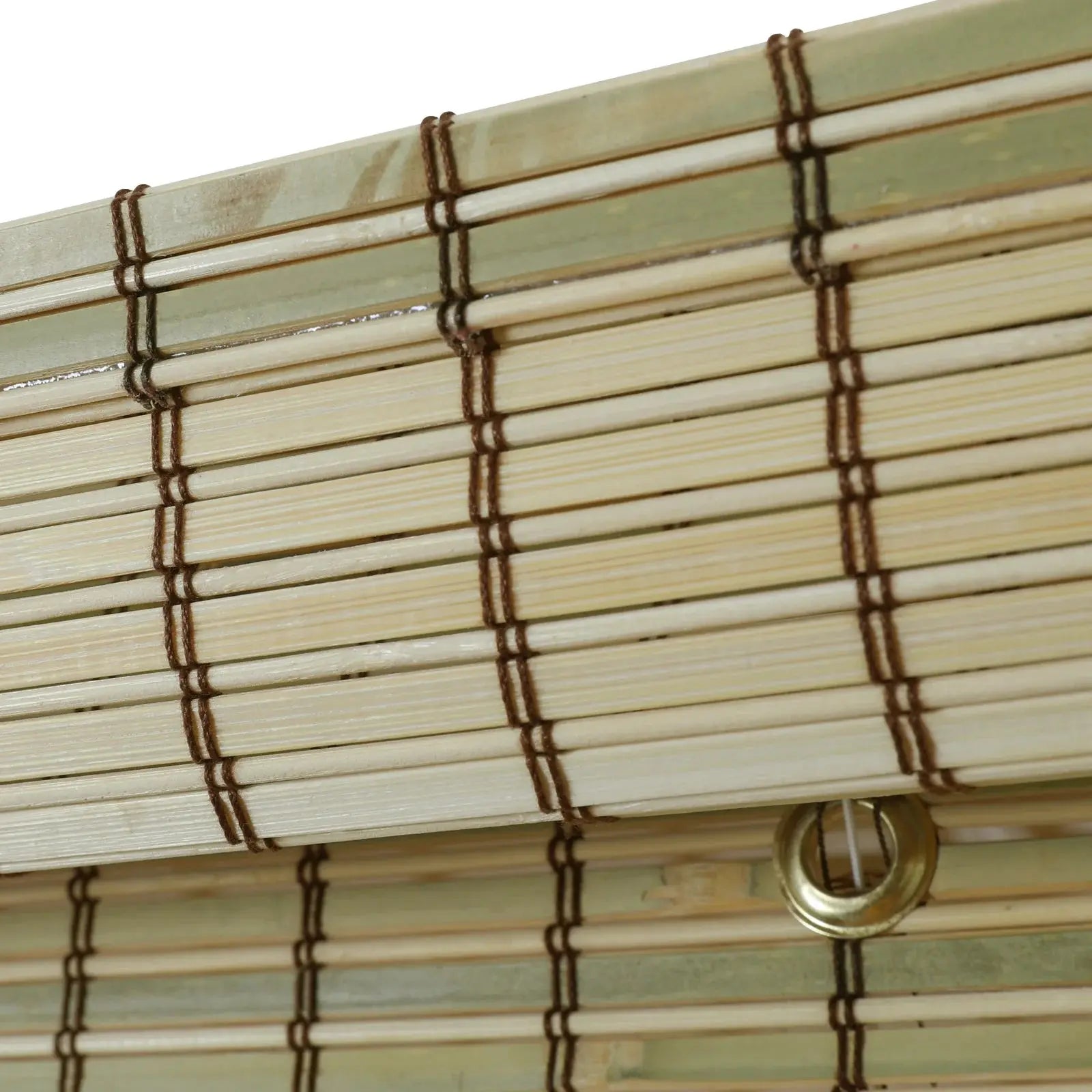 Sybil Natural Bamboo Roman Shade - Bamboo