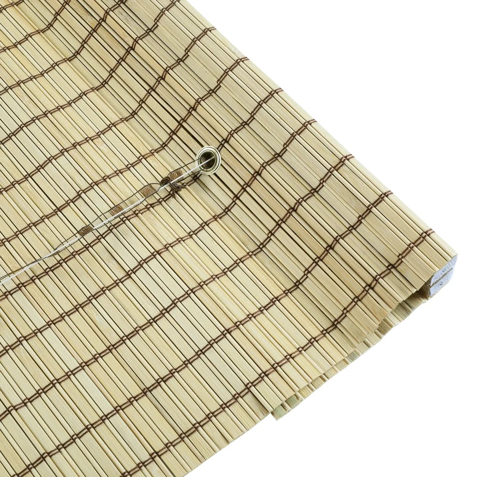 Sybil Natural Bamboo Roman Shade - Bamboo