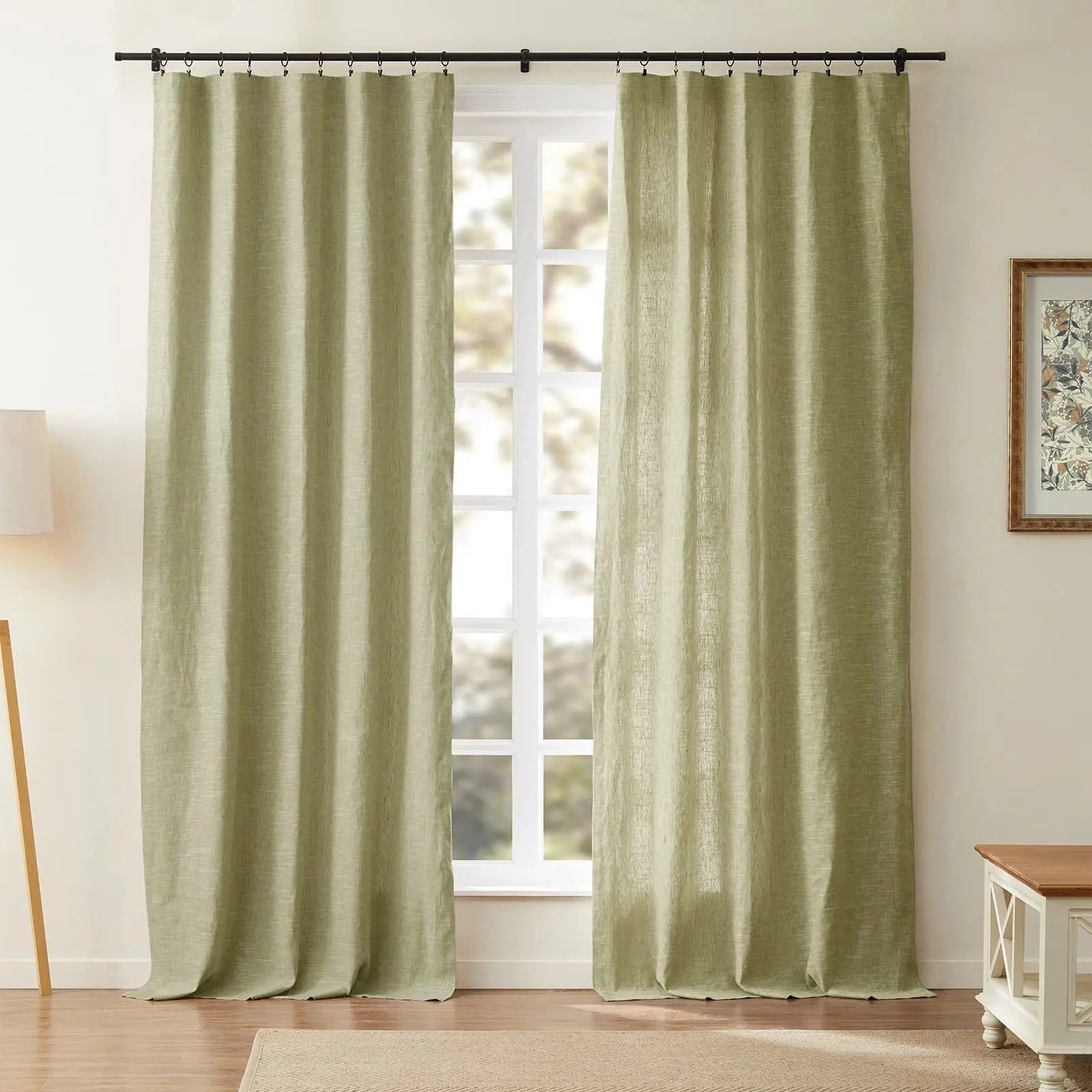 Jawara Luxury Linen Cotton Curtain Soft Top SLIDINGCURTAIN