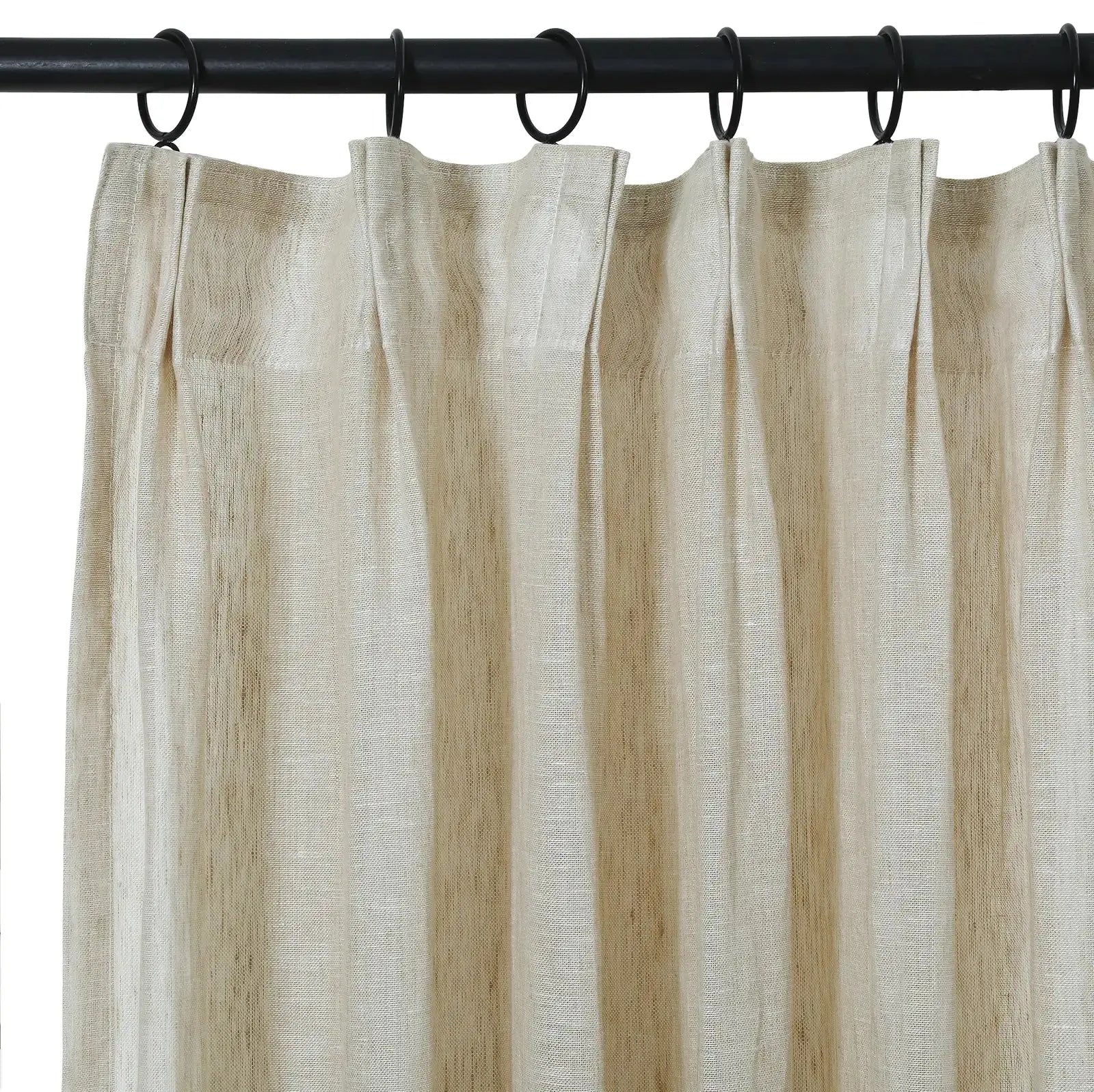 Joy 100% Linen Sheer Curtain Pleated