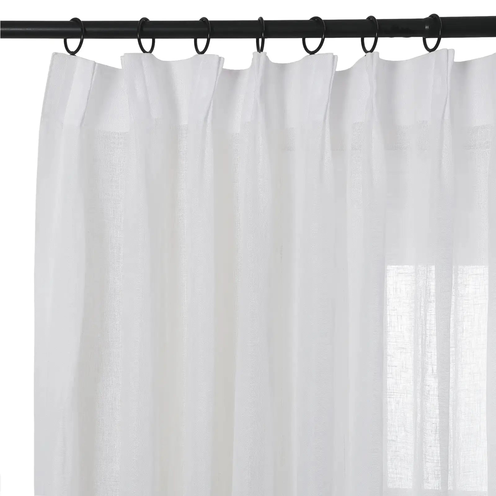 Joy 100% Linen Sheer Curtain Pleated