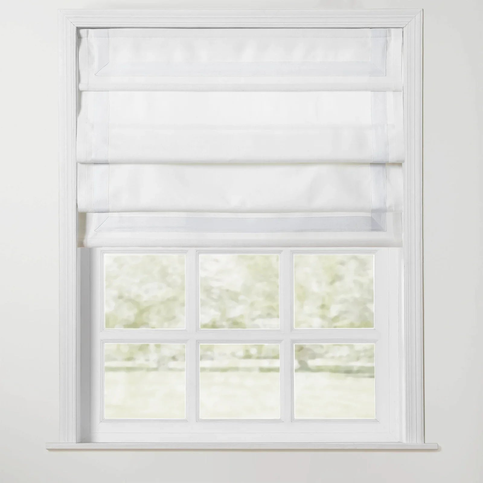 Tyrone Cordless Roman Shade with Border SLIDINGCURTAIN