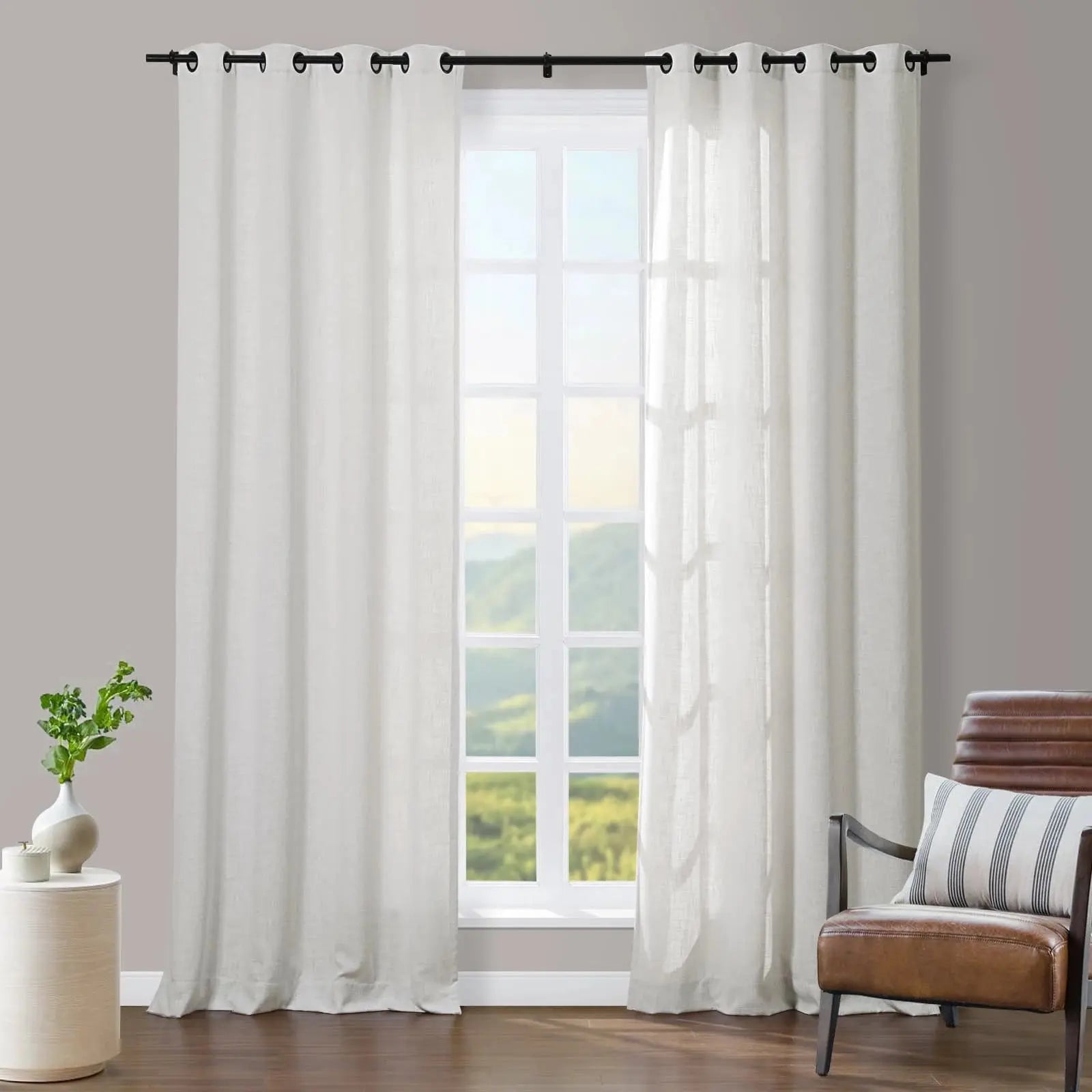 Tia Linen Curtain Drapery Grommet