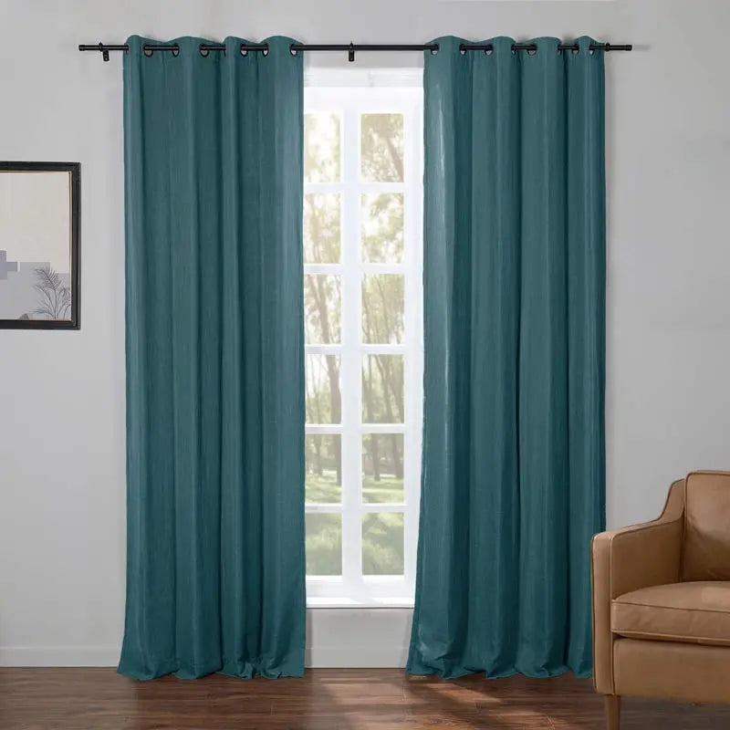 Kyla Lightweight Faux Linen Drapery Grommet SLIDINGCURTAIN