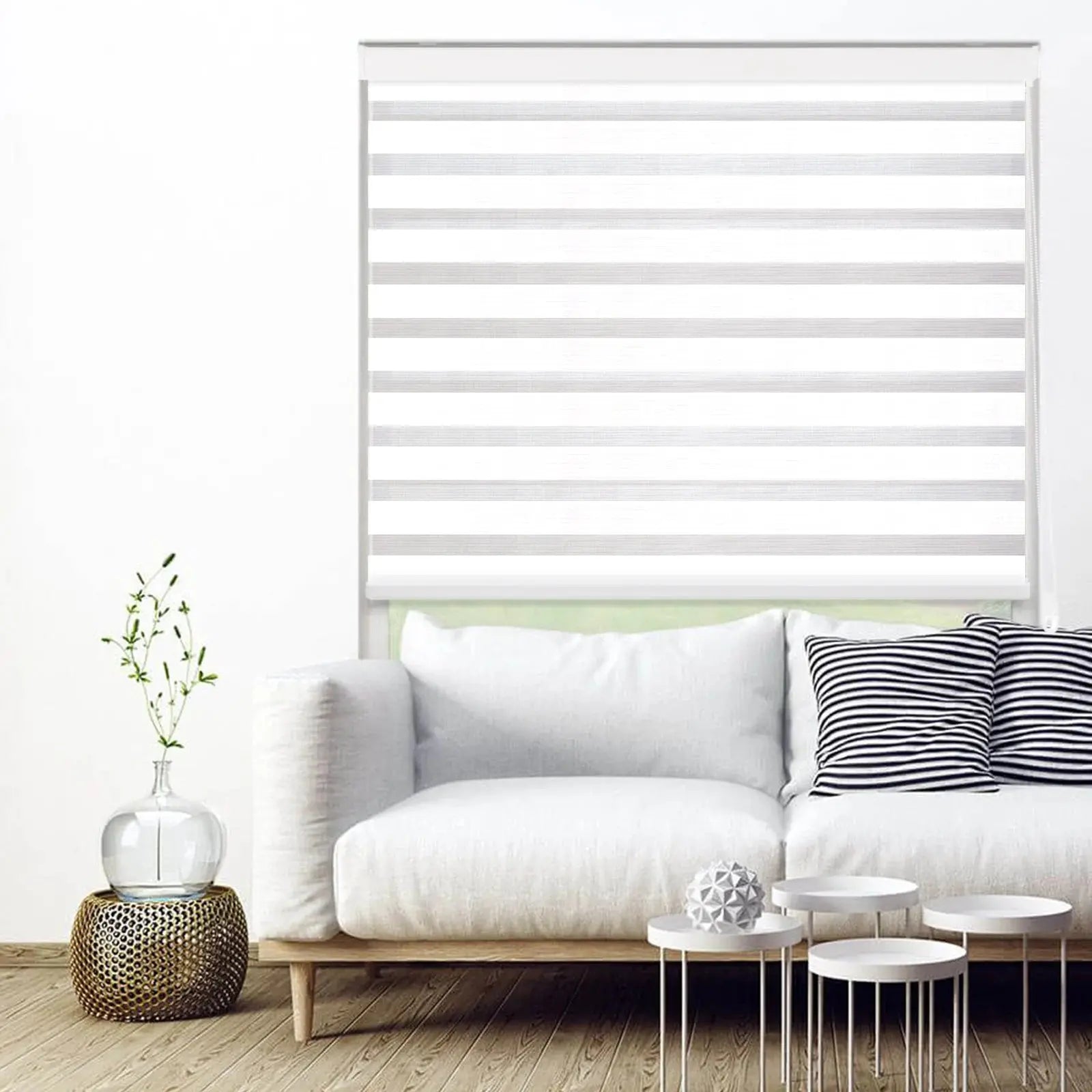 Bryant Essential Light Filtering Dual Shade Cord Loop Zebra Blinds SLIDINGCURTAIN