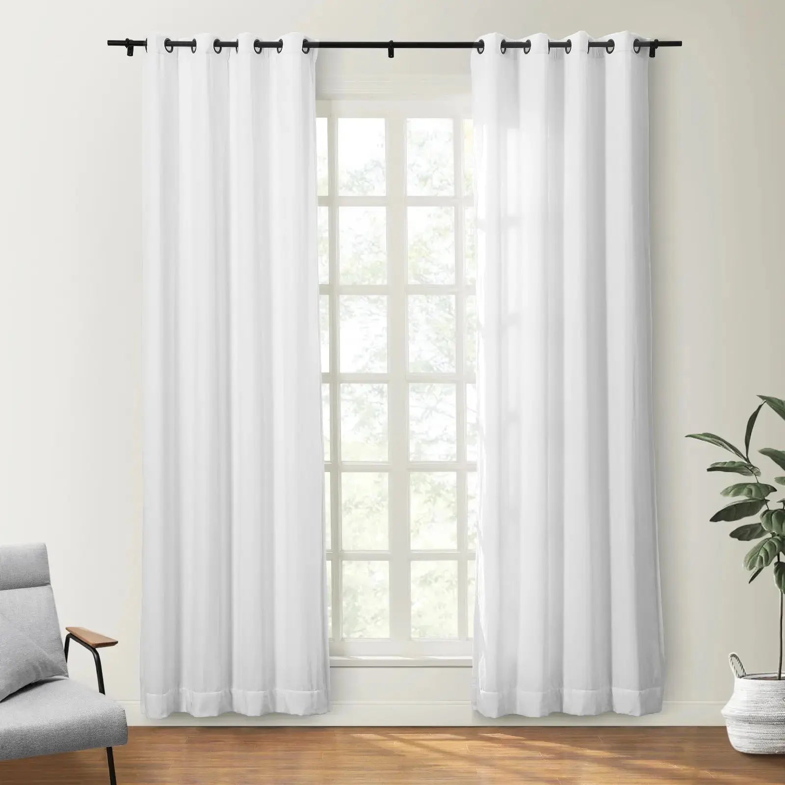 Shayna Worn Velvet Curtain Grommet SLIDINGCURTAIN