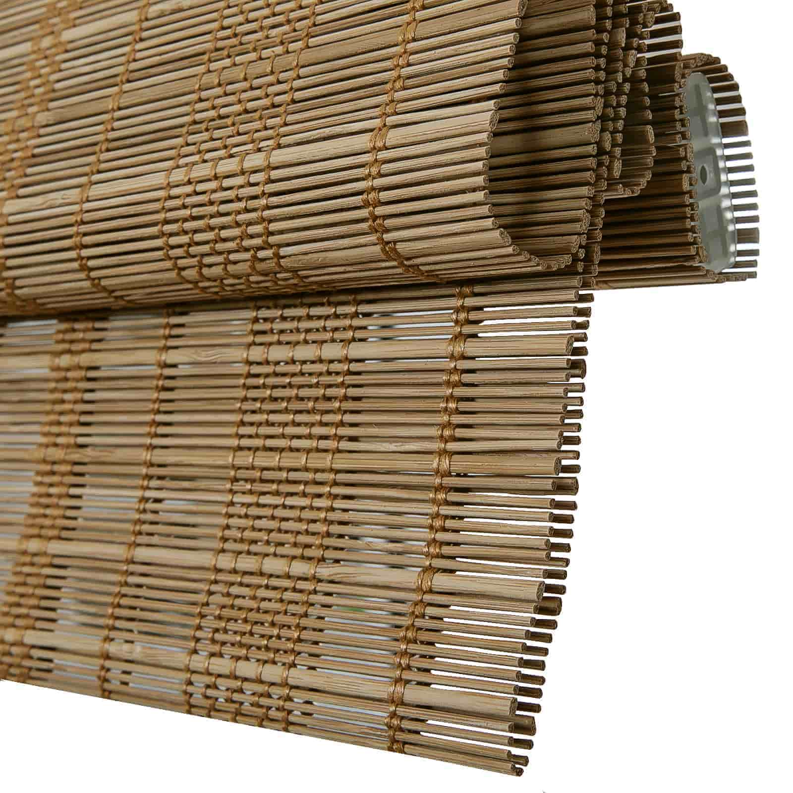 Rae Natural Woven Bamboo Shade - Walnut