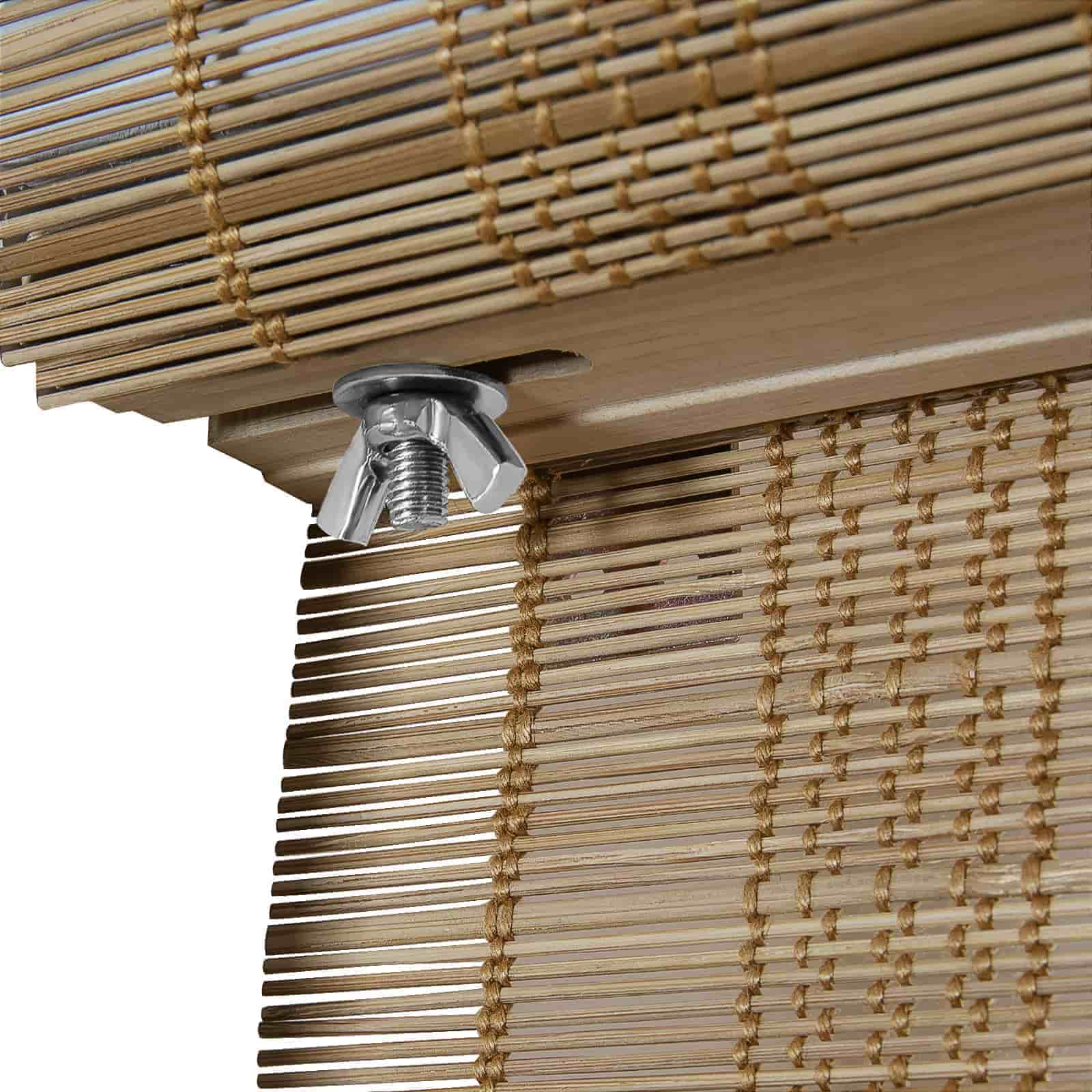 Rae Natural Woven Bamboo Shade - Walnut