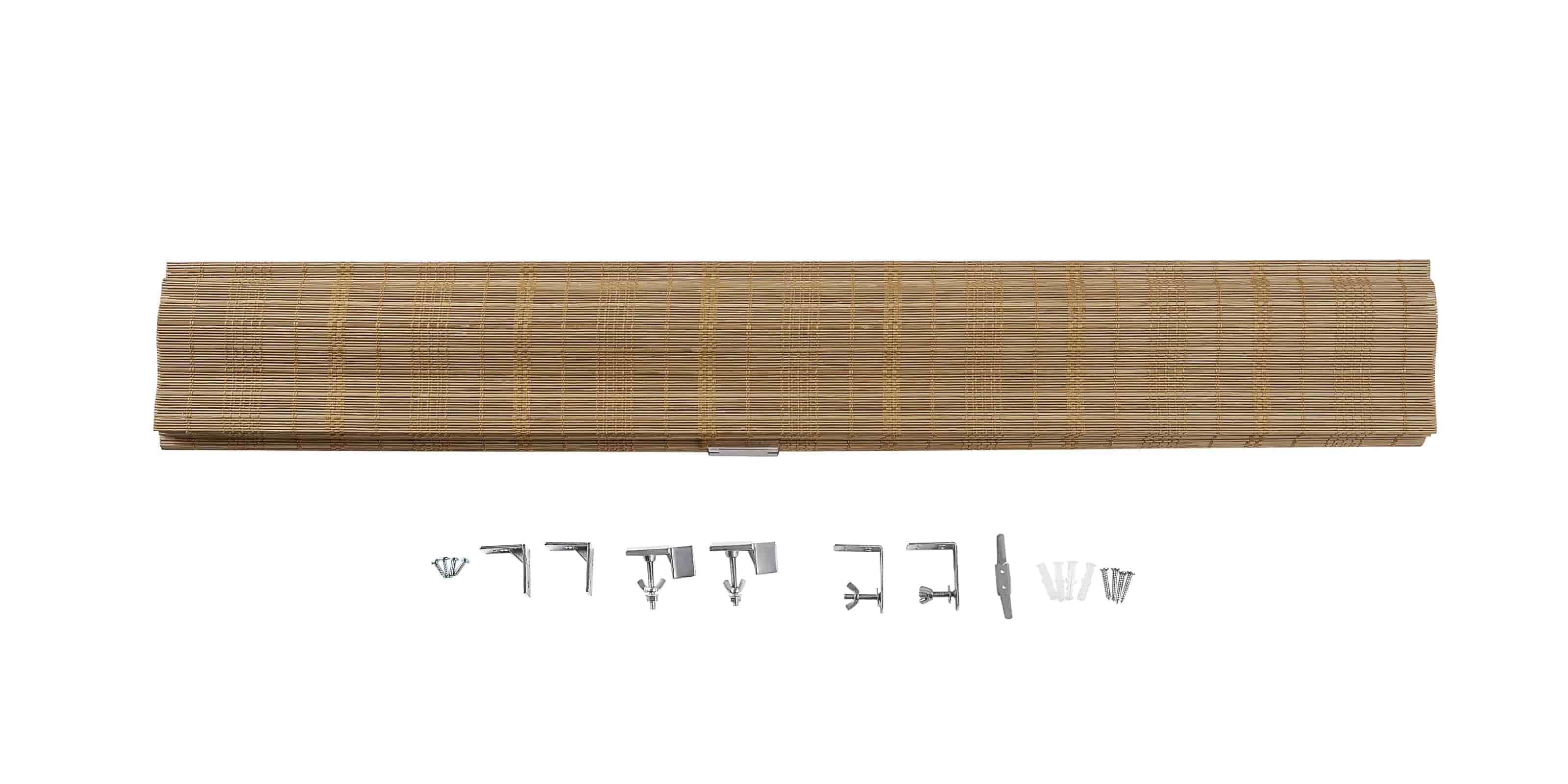 Rae Natural Woven Bamboo Shade - Walnut