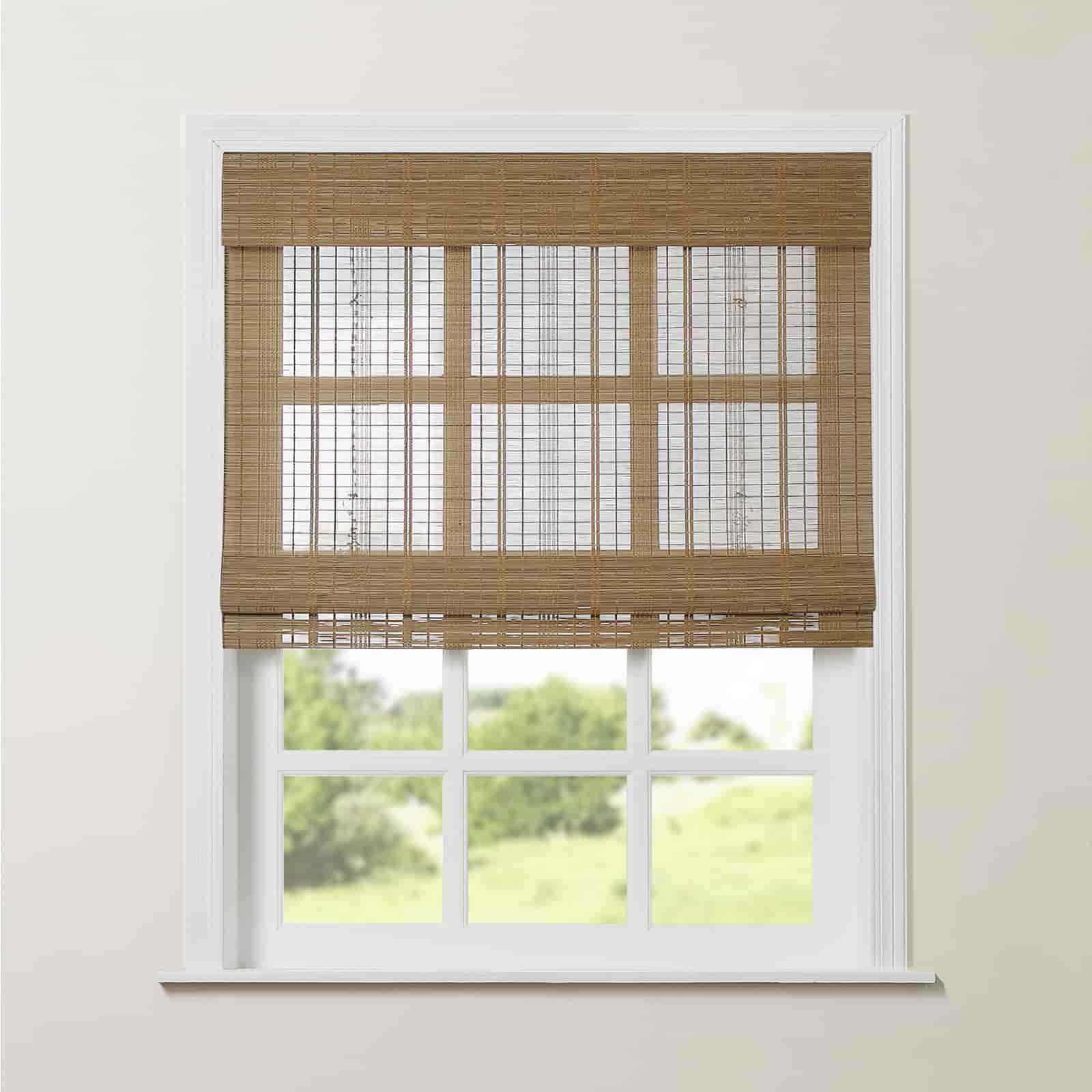 Rae Natural Woven Bamboo Shade - Walnut