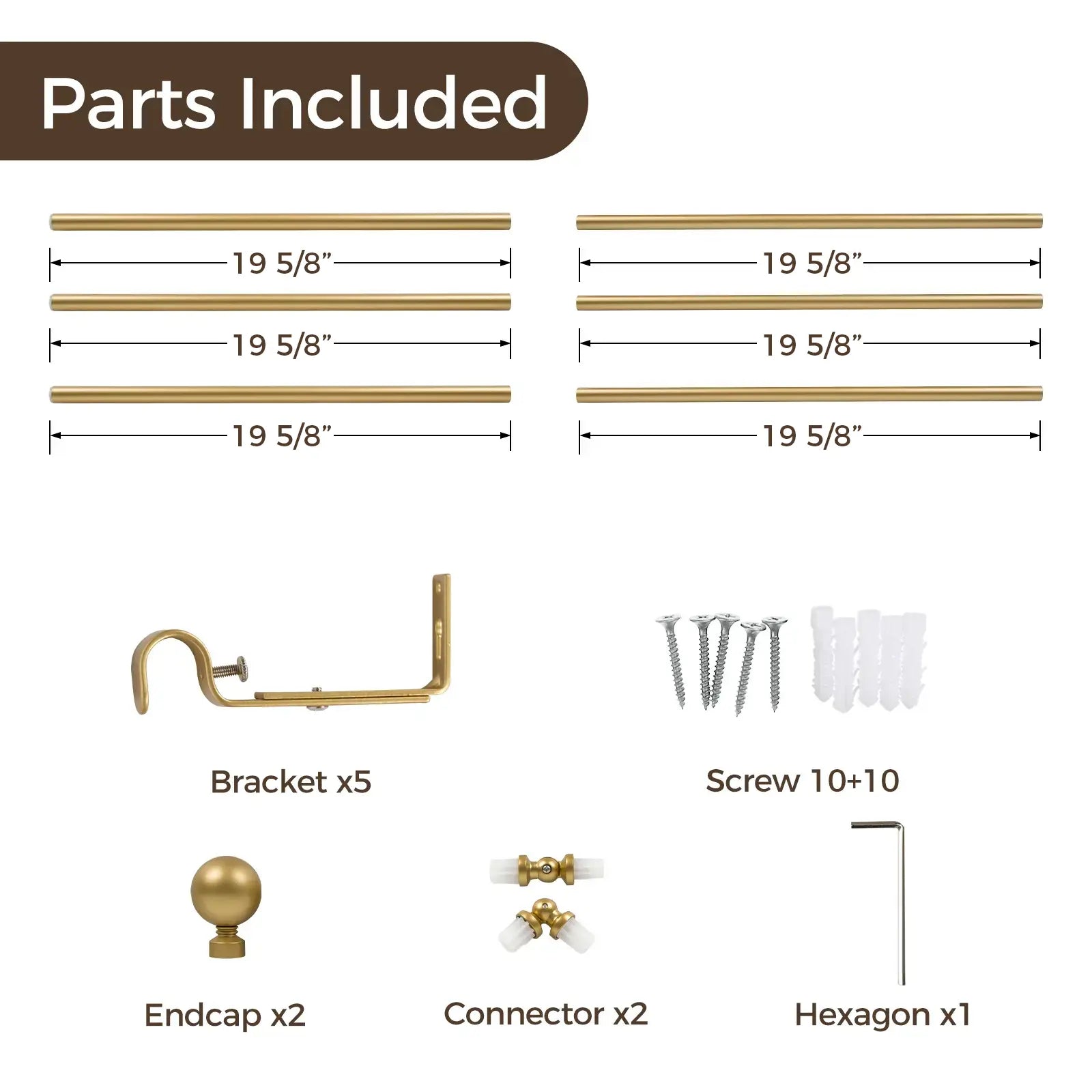 Jaylon Bay Window Curtain Rods