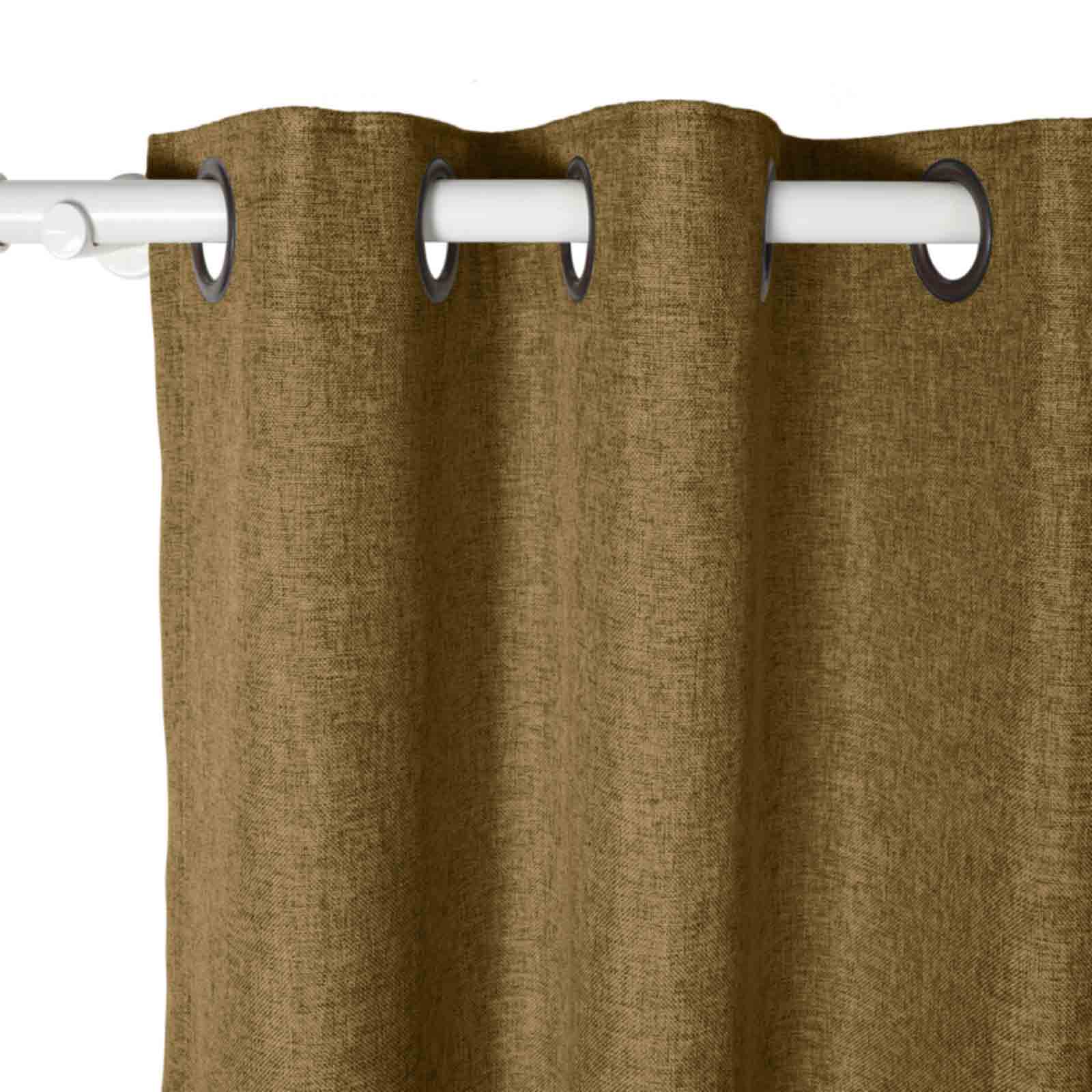 Mayra Faux Linen Blackout Drapery Grommet TWOPAGES