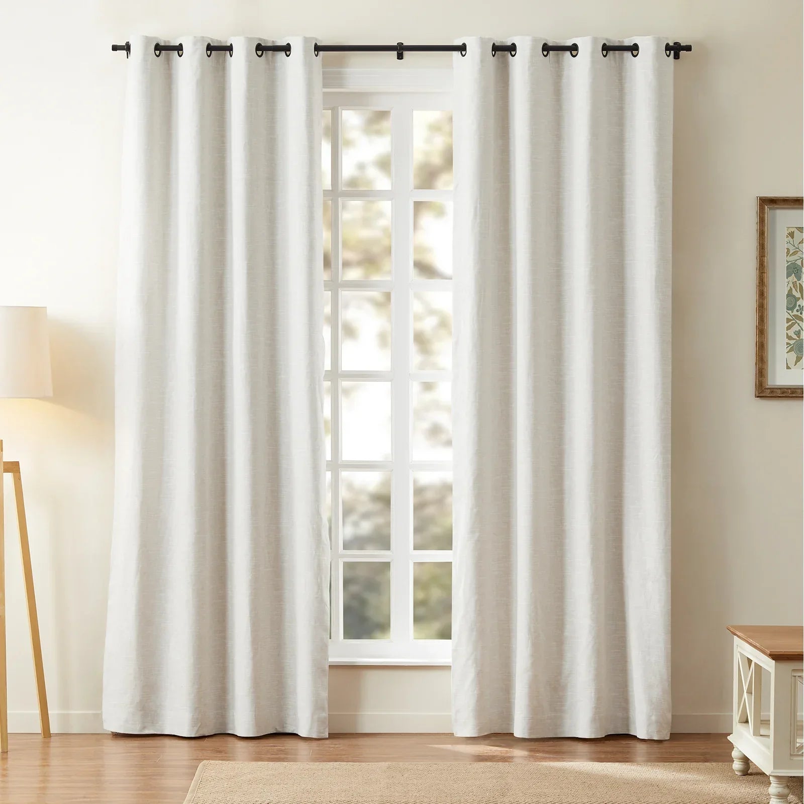 Draperfect Linen Cotton Drapery Grommet with Blackout Lining SLIDINGCURTAIN