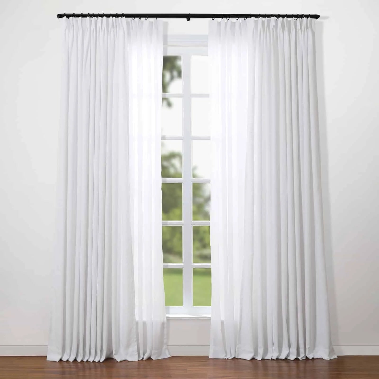 Jaylon Adjustable Double Curtain Rod with Rings