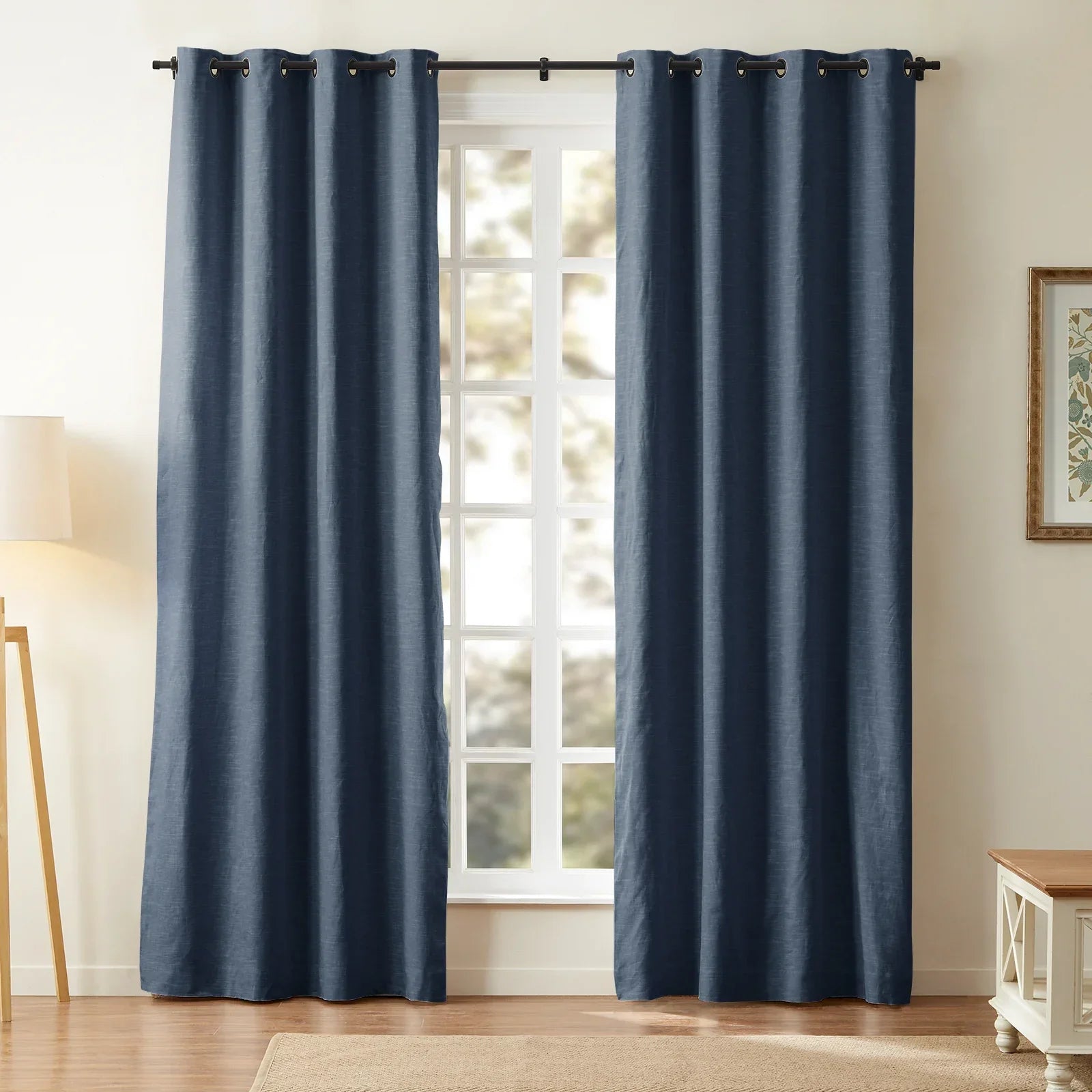 Draperfect Linen Cotton Drapery Grommet with Blackout Lining SLIDINGCURTAIN