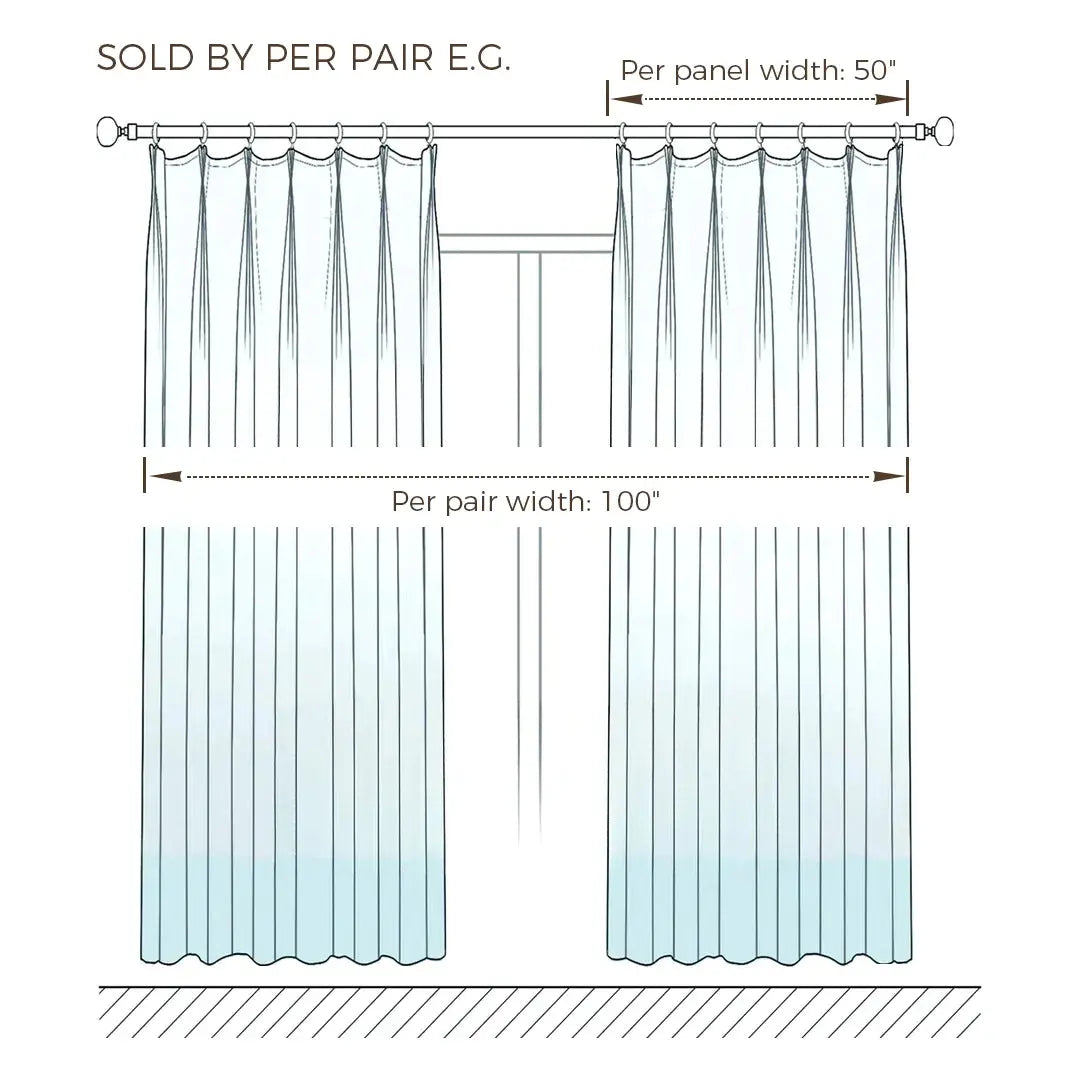 Isabella Cotton Curtains with Border Trim (Sold per Pair)