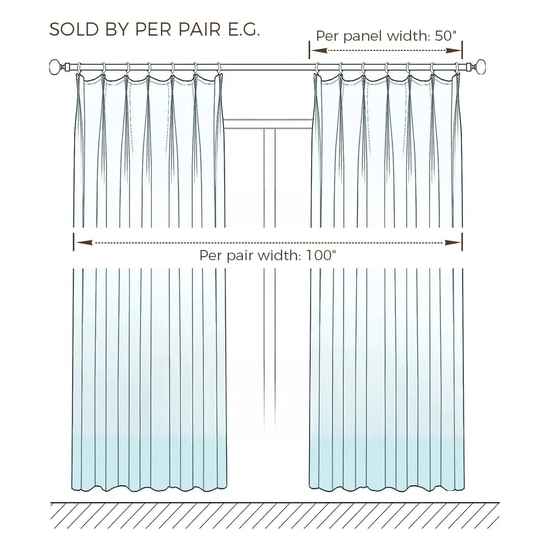 Custom Curtains with Trim Border(Sold per Pair)