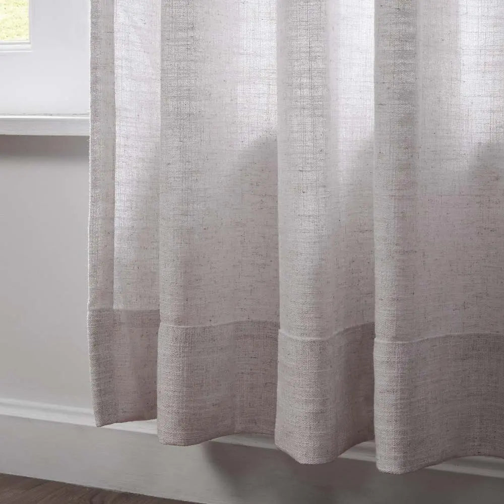 Liz Linen Extra Wide Curtains Pleated