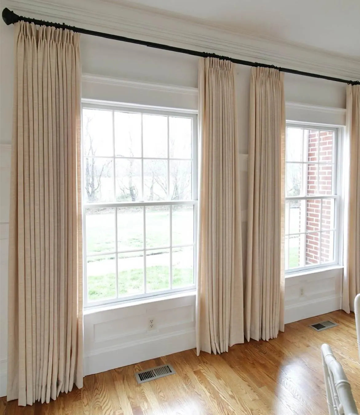 Liz Linen Extra Long Curtains Pleated