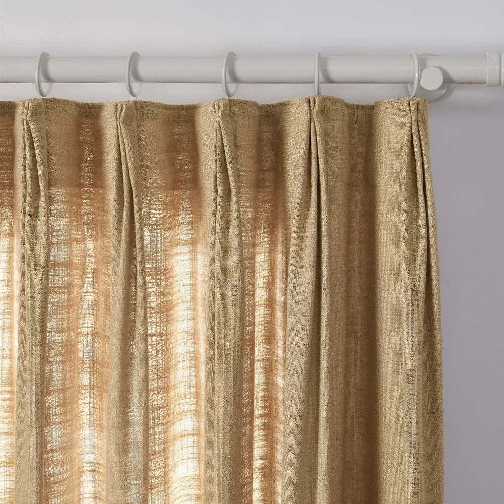 Liz Linen Extra Wide Curtains Pleated