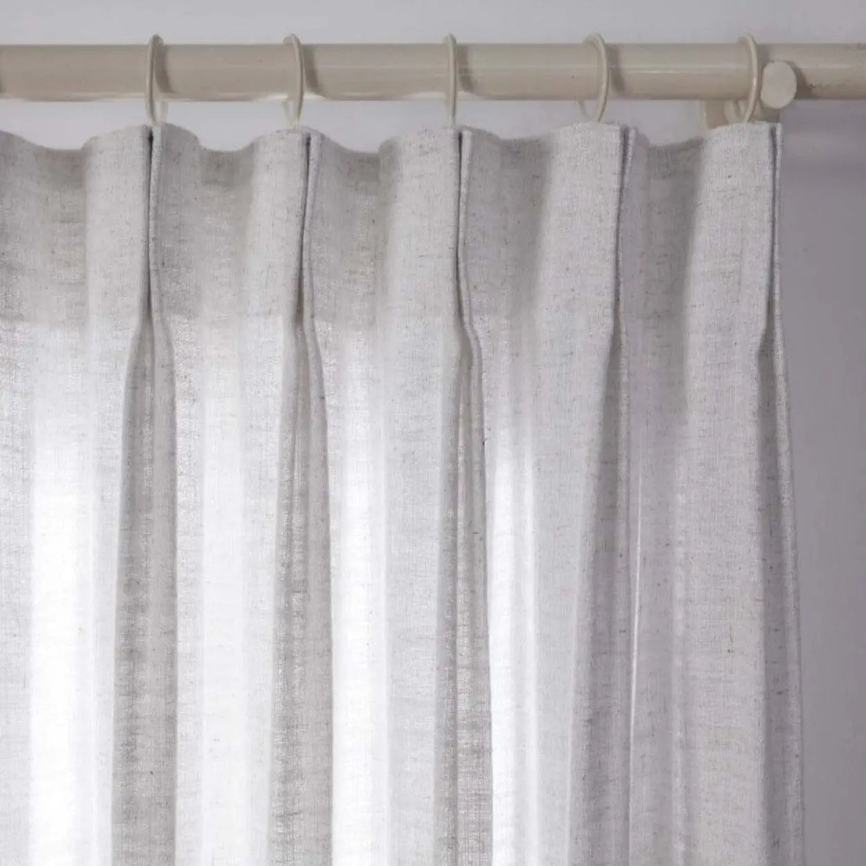 Liz Linen Extra Wide Curtains Pleated